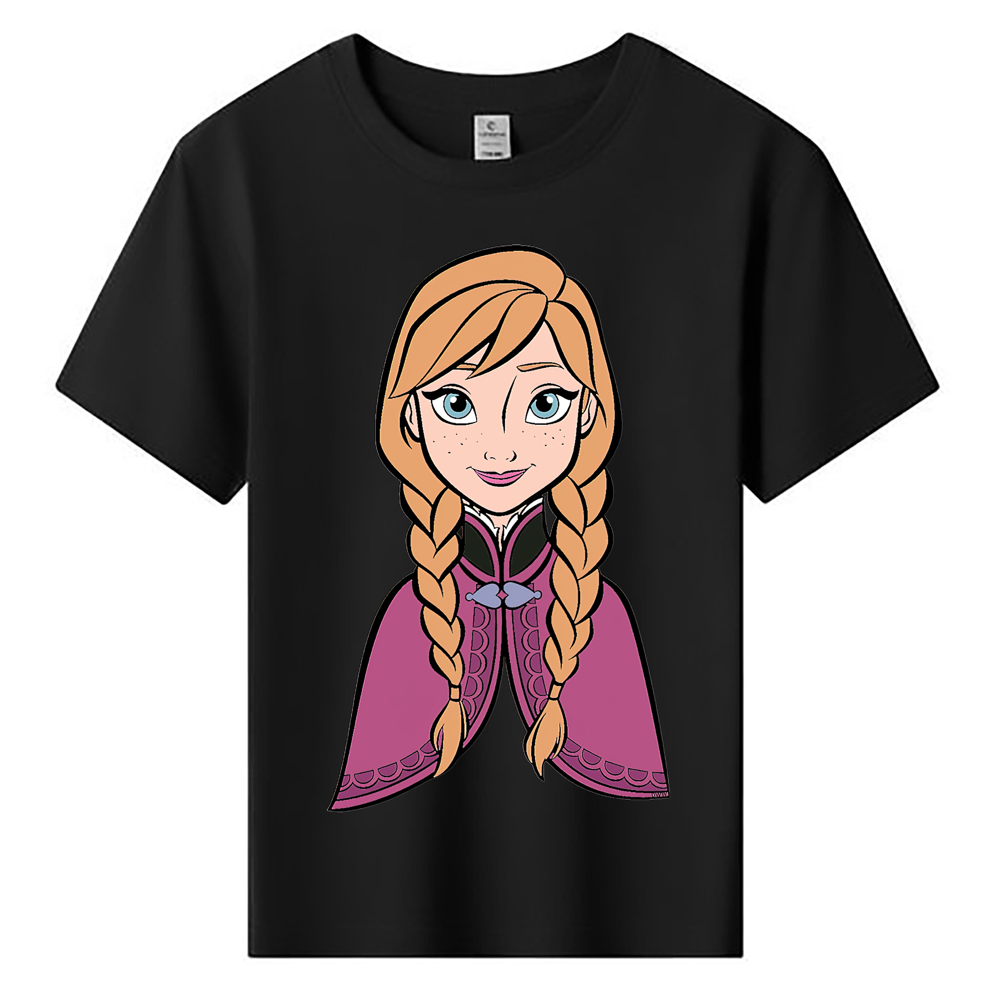 （画像用） アナと雪の女王 アンナ エルサ Frozen Anna Elsa 綿100％キッズTシャツ（フロントプリント）