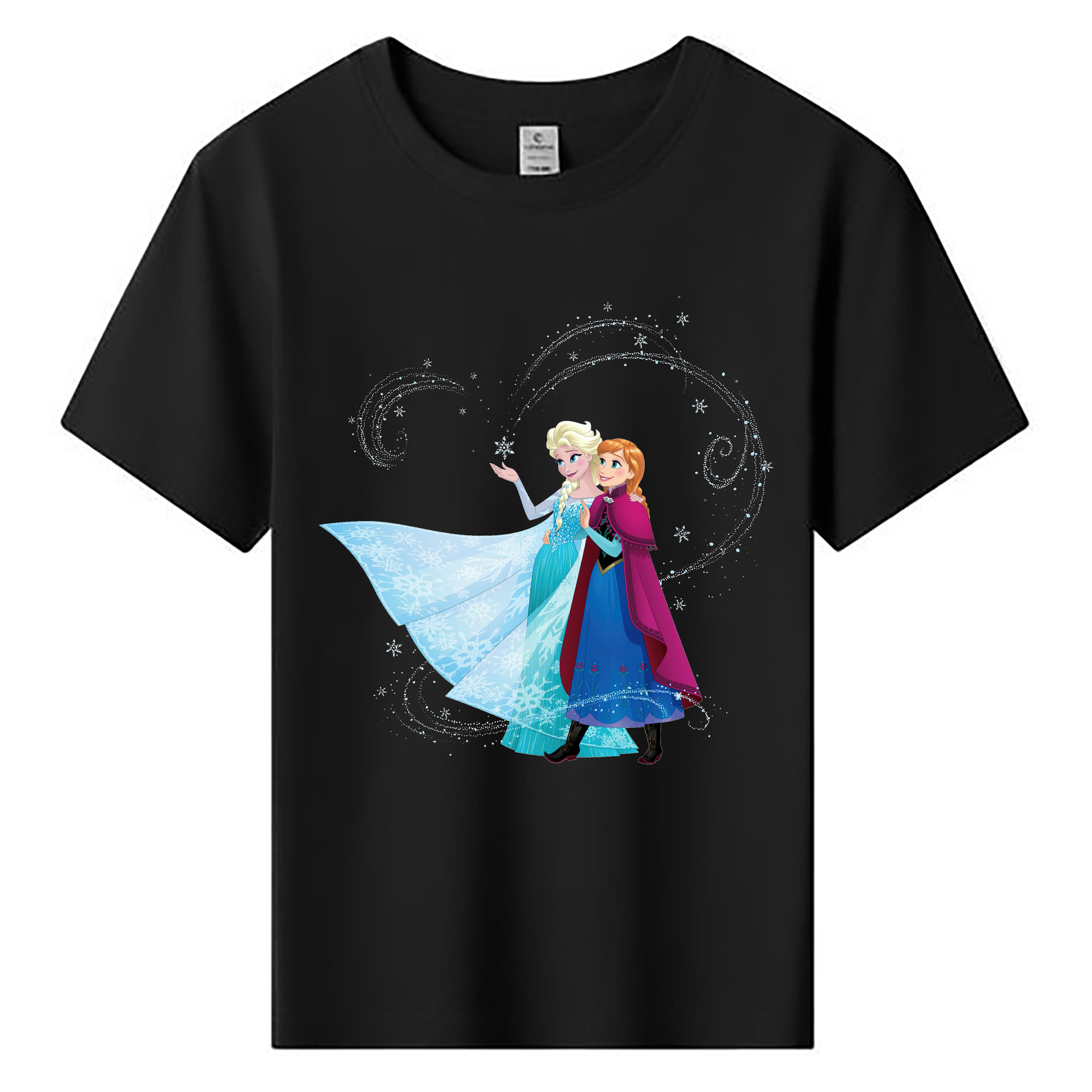（画像用） アナと雪の女王 アンナ エルサ Frozen Anna Elsa 綿100％キッズTシャツ（フロントプリント）