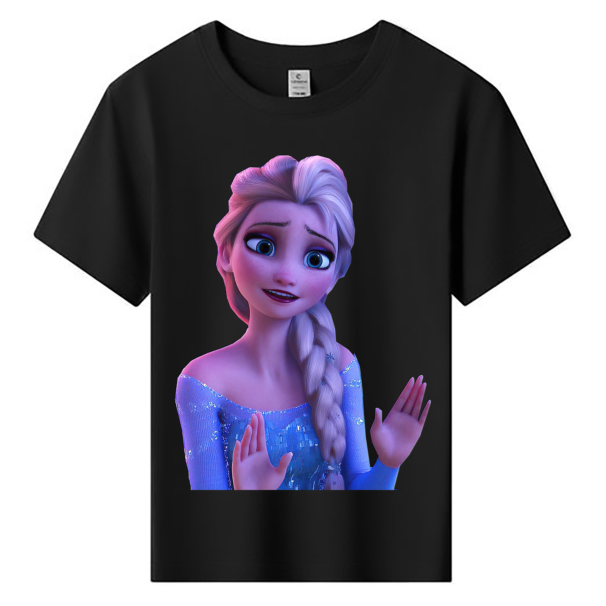 （画像用） アナと雪の女王 アンナ エルサ Frozen Anna Elsa 綿100％キッズTシャツ（フロントプリント）