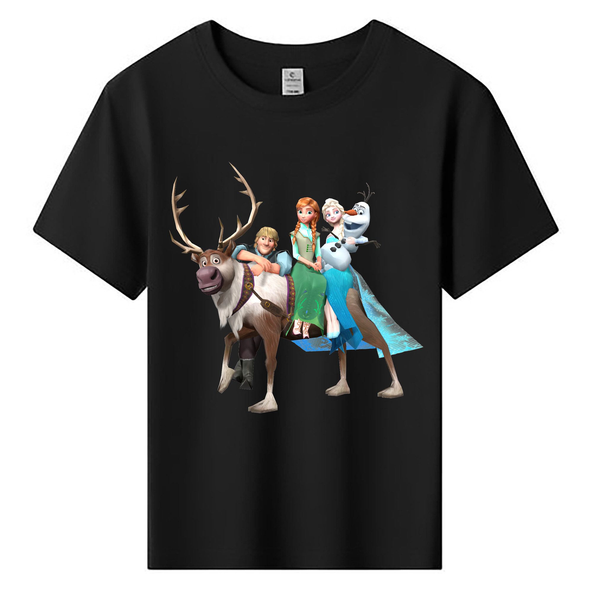 （画像用） アナと雪の女王 アンナ エルサ Frozen Anna Elsa 綿100％キッズTシャツ（フロントプリント）