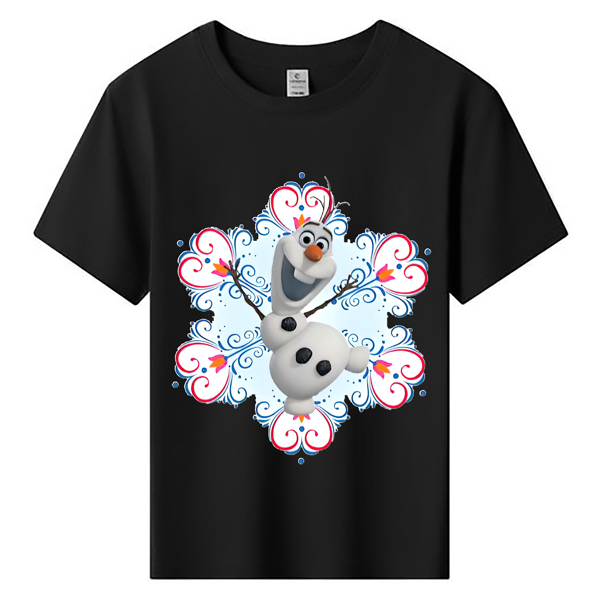 （画像用） アナと雪の女王 アンナ エルサ Frozen Anna Elsa 綿100％キッズTシャツ（フロントプリント）