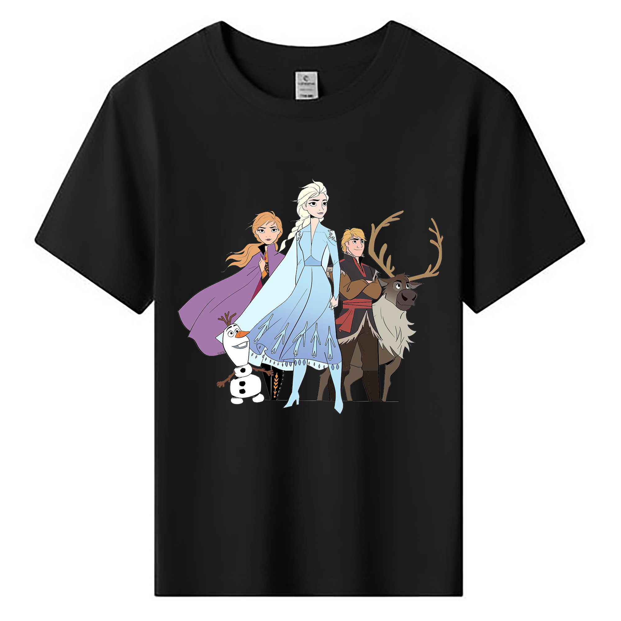 （画像用） アナと雪の女王 アンナ エルサ Frozen Anna Elsa 綿100％キッズTシャツ（フロントプリント）