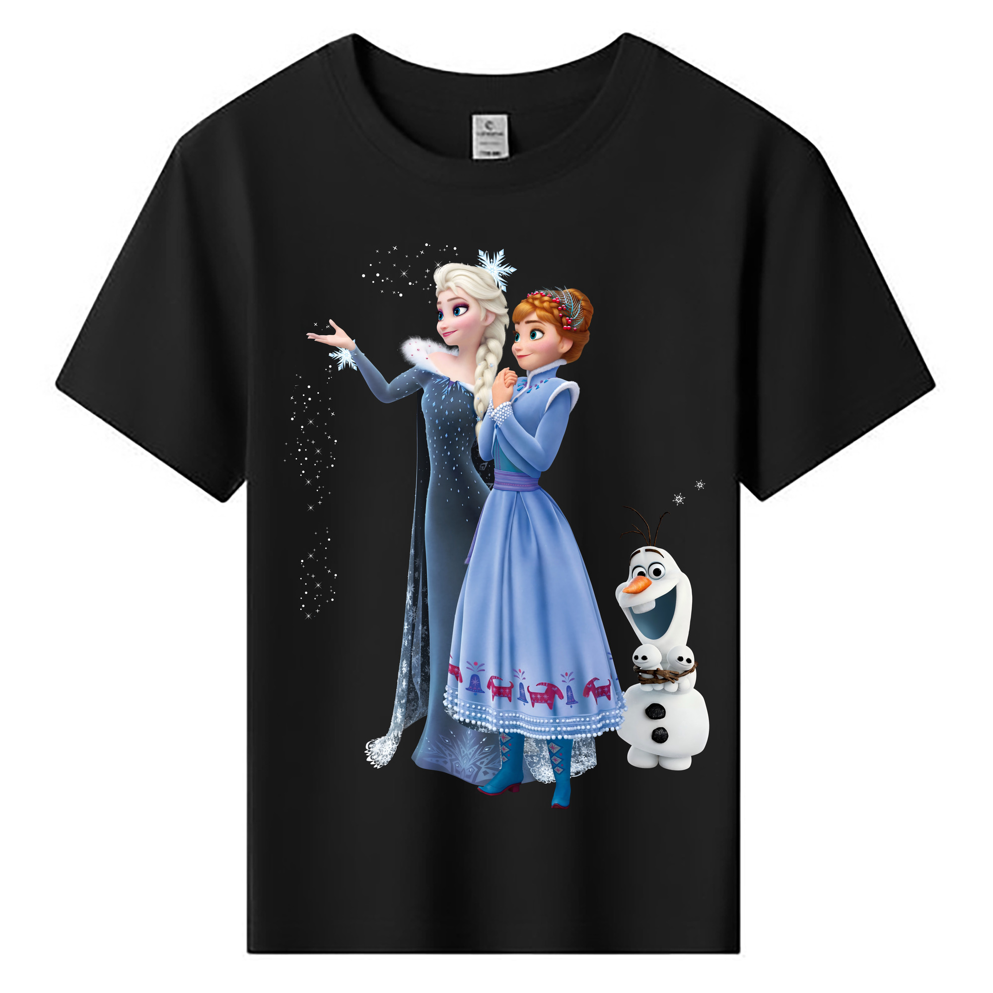 （画像用） アナと雪の女王 アンナ エルサ Frozen Anna Elsa 綿100％キッズTシャツ（フロントプリント）