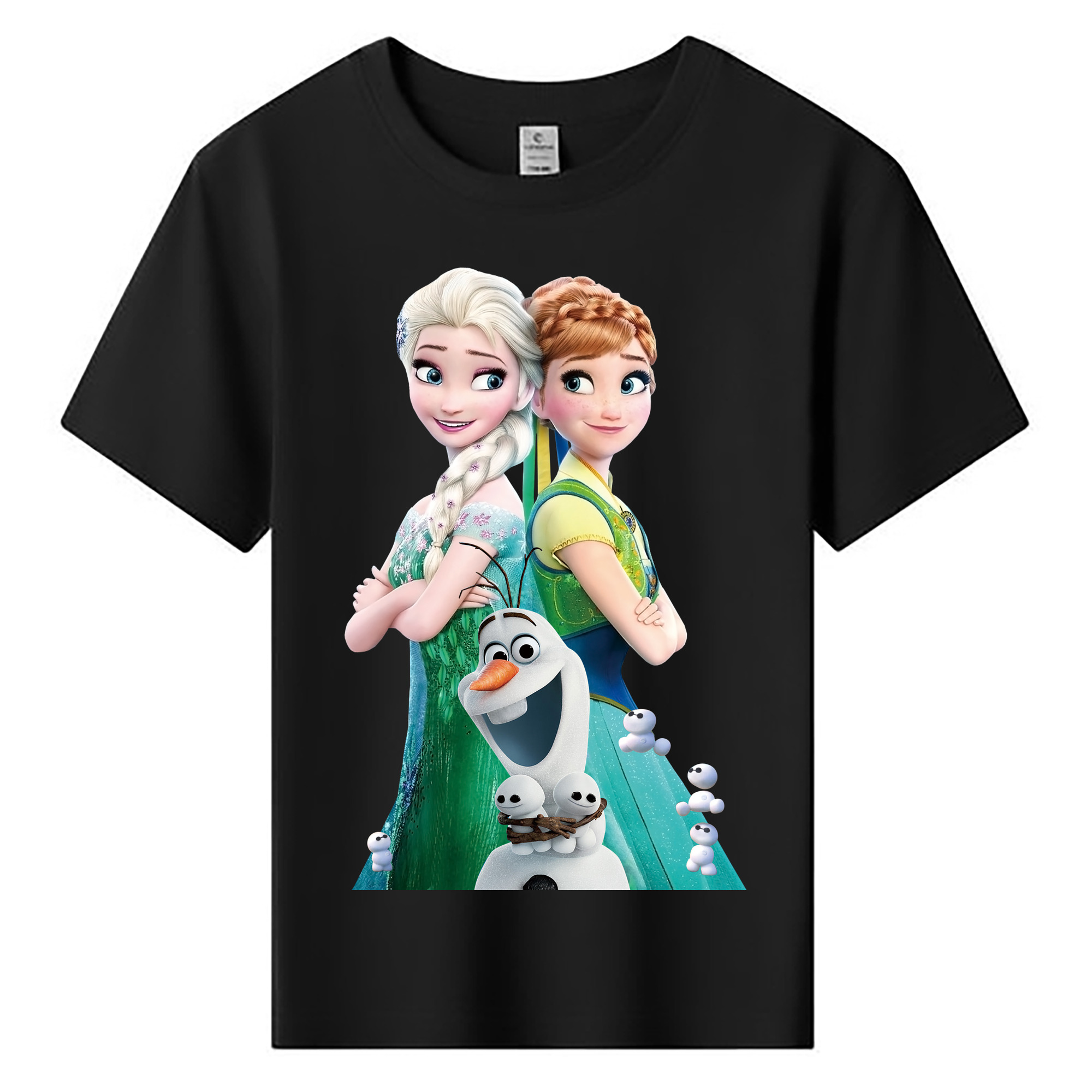（画像用） アナと雪の女王 アンナ エルサ Frozen Anna Elsa 綿100％キッズTシャツ（フロントプリント）