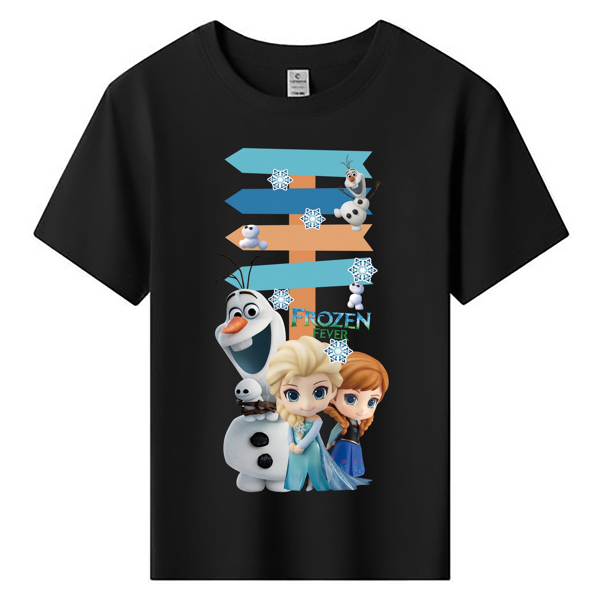 （画像用） アナと雪の女王 アンナ エルサ Frozen Anna Elsa 綿100％キッズTシャツ（フロントプリント）