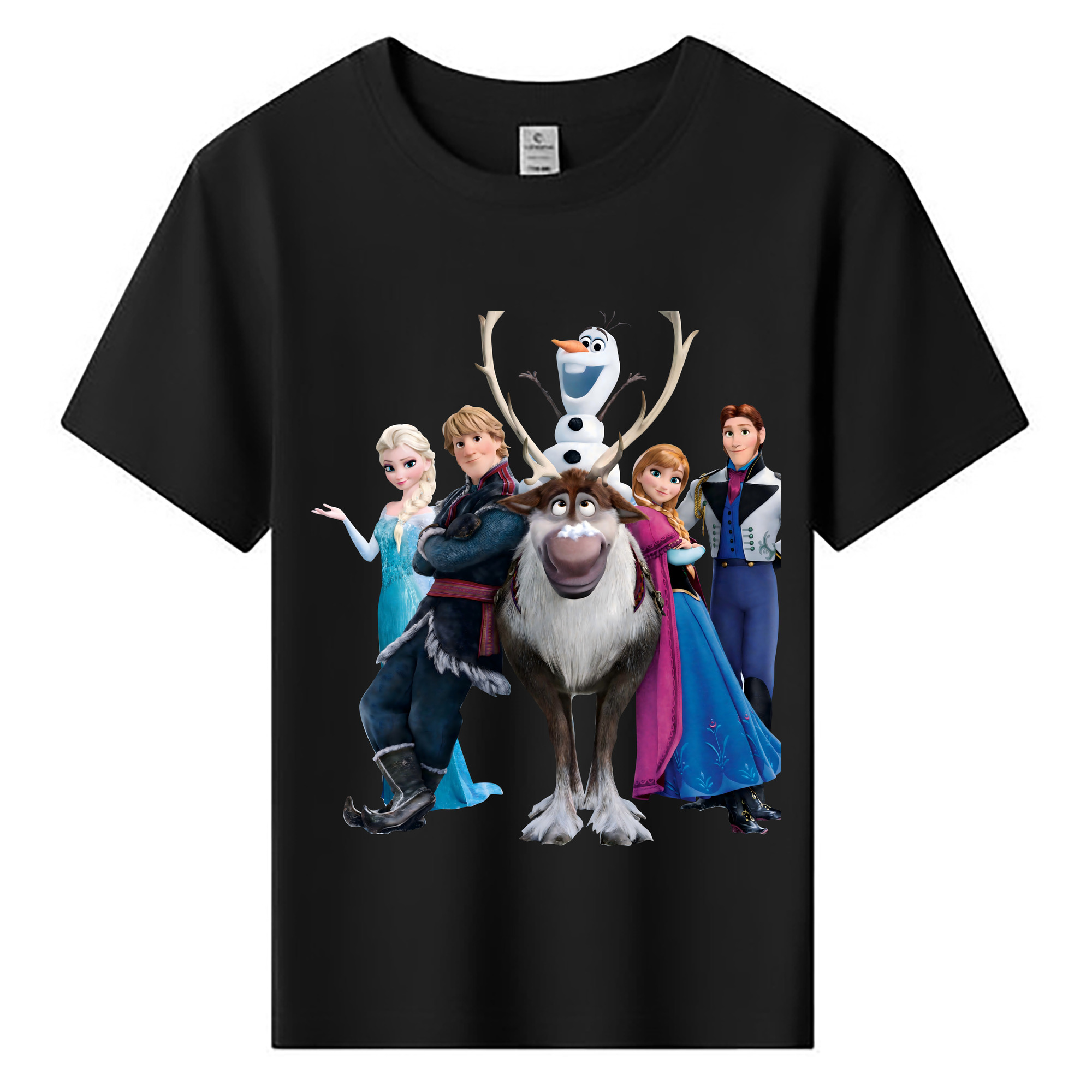 （画像用） アナと雪の女王 アンナ エルサ Frozen Anna Elsa 綿100％キッズTシャツ（フロントプリント）