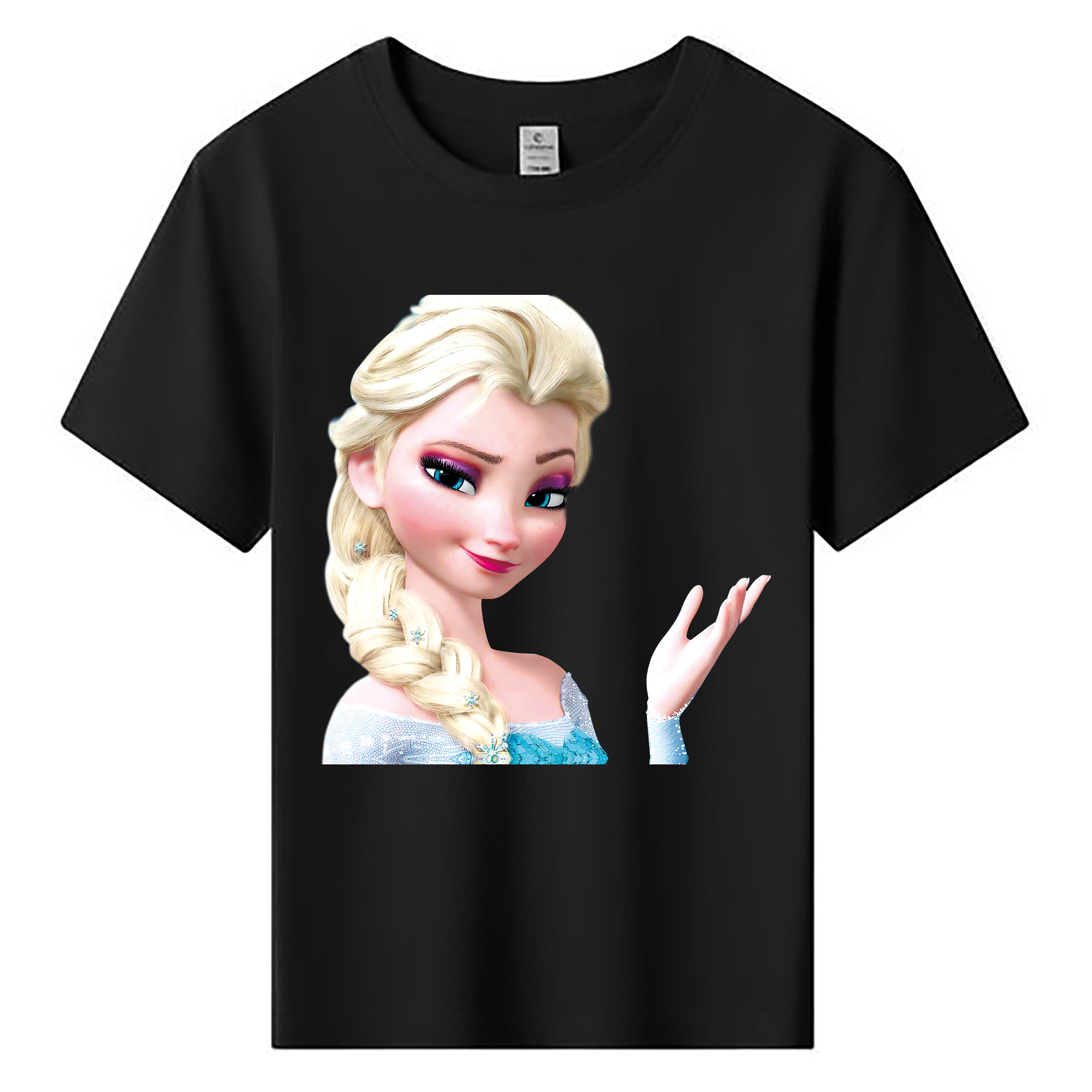 （画像用） アナと雪の女王 アンナ エルサ Frozen Anna Elsa 綿100％キッズTシャツ（フロントプリント）