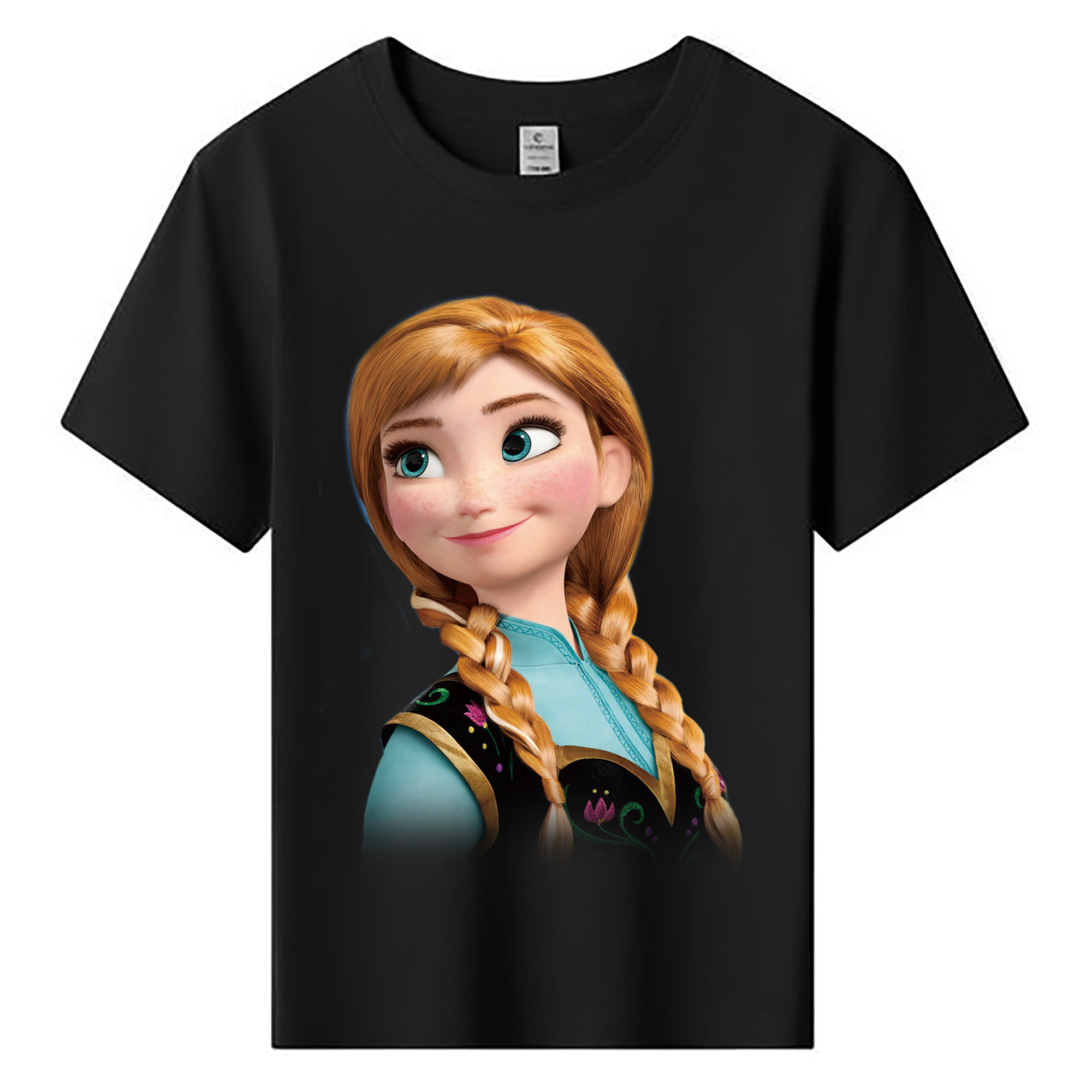 （画像用） アナと雪の女王 アンナ エルサ Frozen Anna Elsa 綿100％キッズTシャツ（フロントプリント）