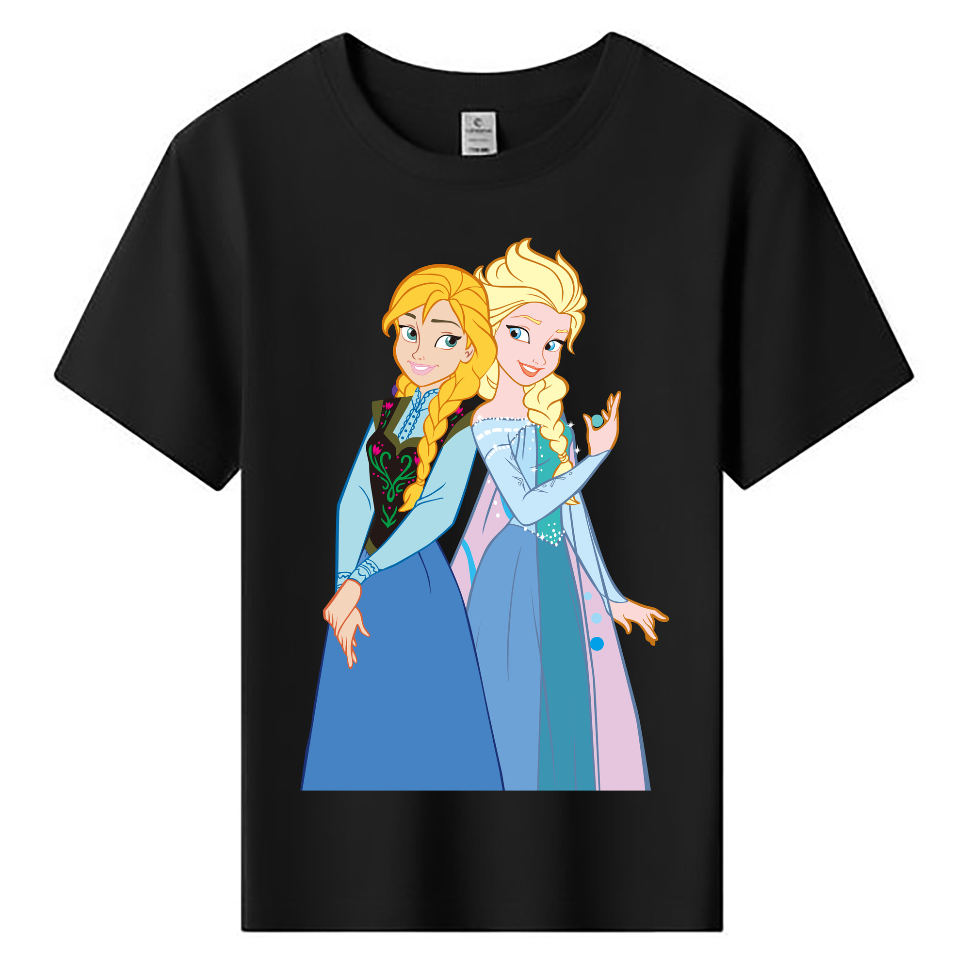 （画像用） アナと雪の女王 アンナ エルサ Frozen Anna Elsa 綿100％キッズTシャツ（フロントプリント）