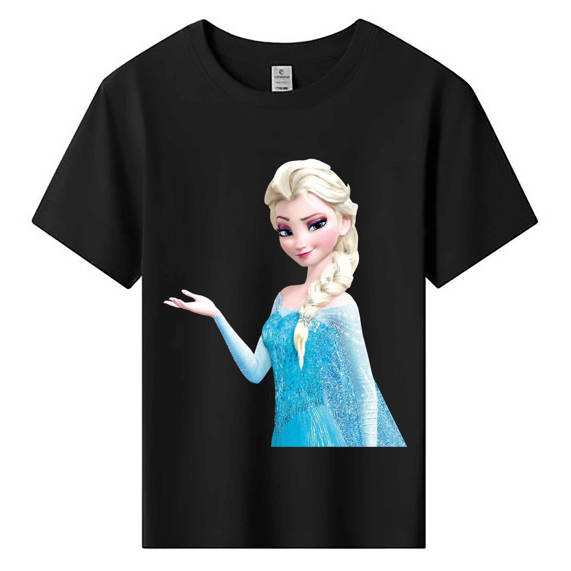 （画像用） アナと雪の女王 アンナ エルサ Frozen Anna Elsa 綿100％キッズTシャツ（フロントプリント）