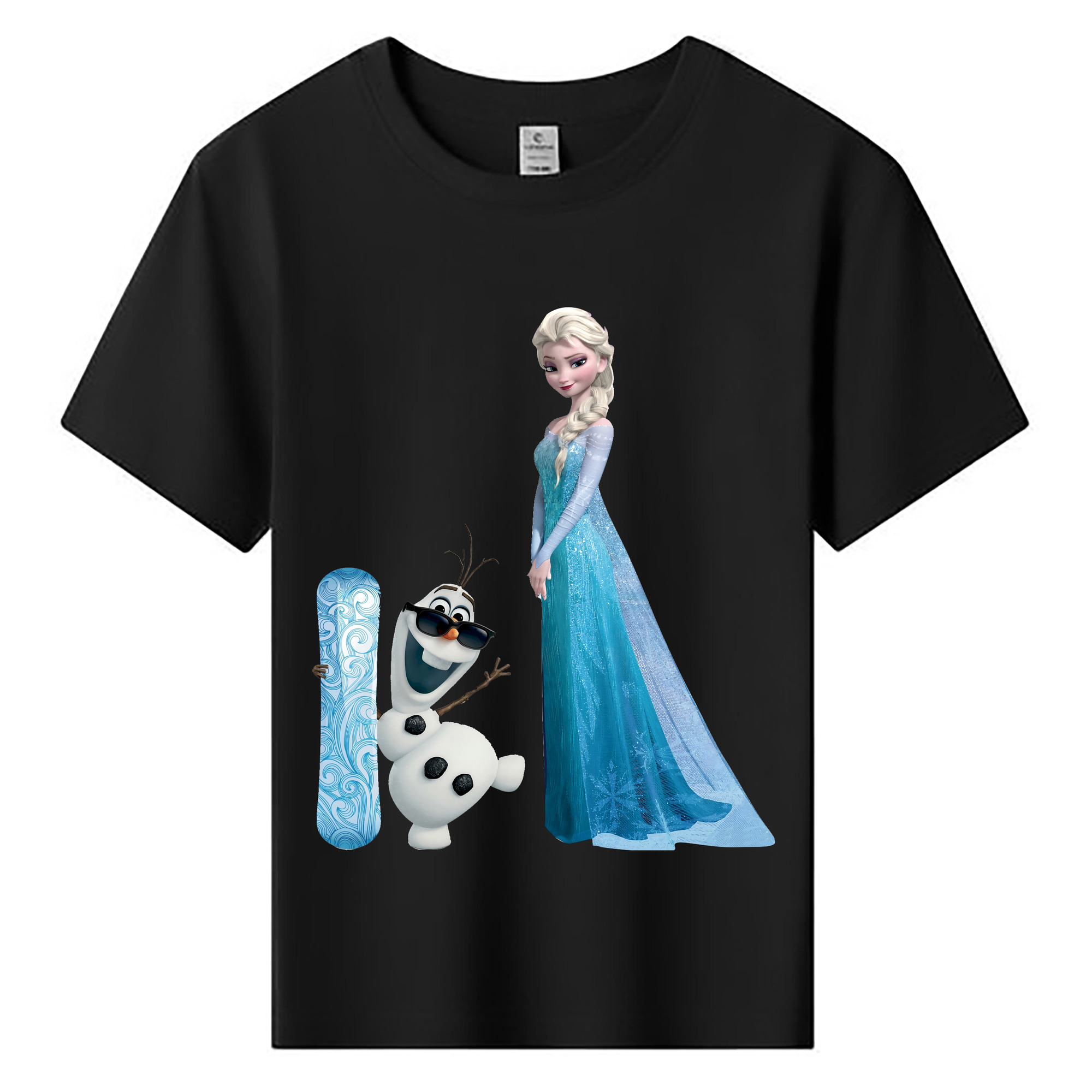 （画像用） アナと雪の女王 アンナ エルサ Frozen Anna Elsa 綿100％キッズTシャツ（フロントプリント）