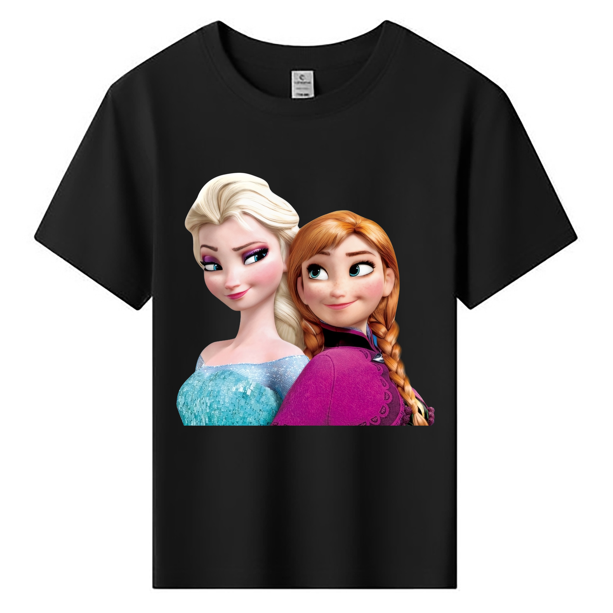 （画像用） アナと雪の女王 アンナ エルサ Frozen Anna Elsa 綿100％キッズTシャツ（フロントプリント）