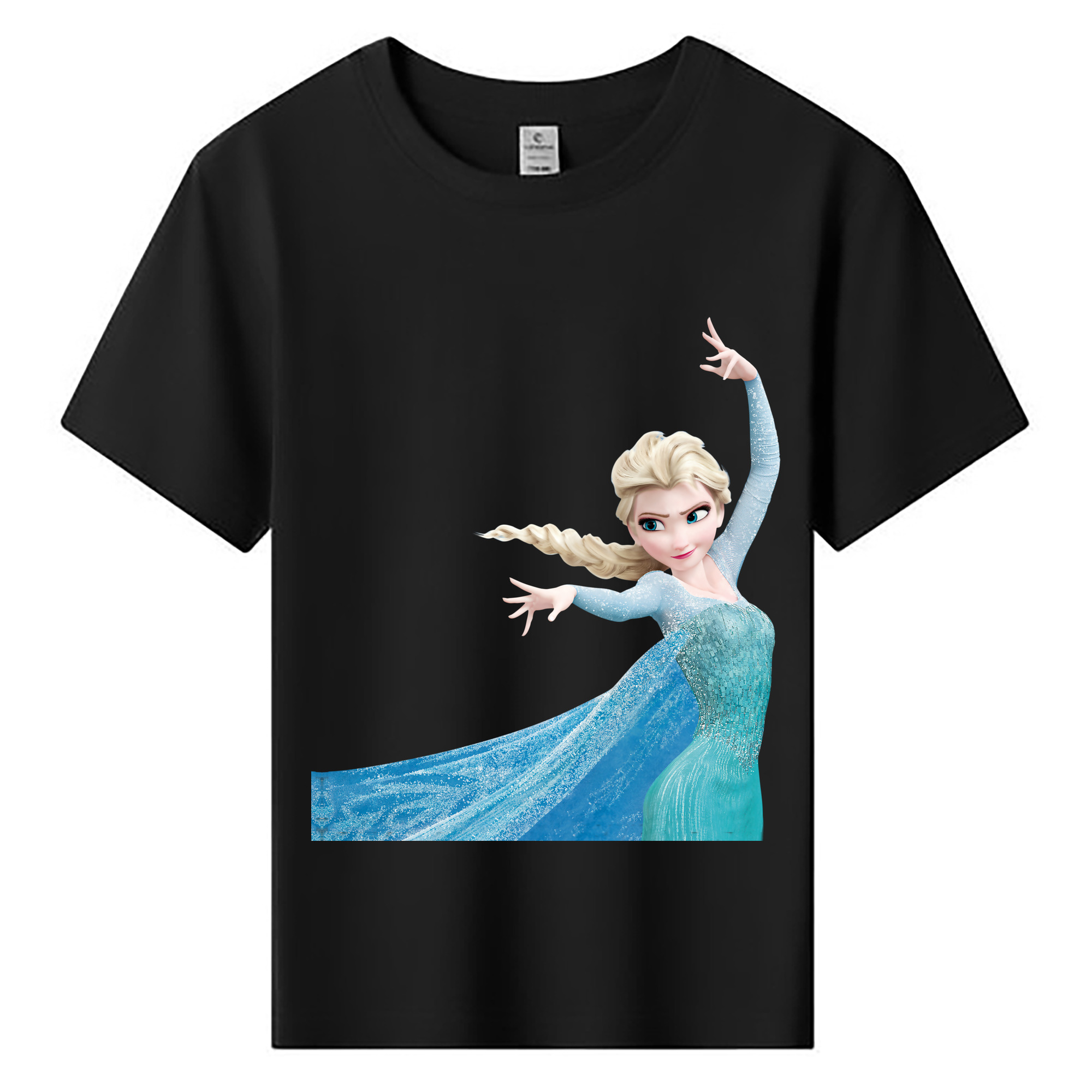 （画像用） アナと雪の女王 アンナ エルサ Frozen Anna Elsa 綿100％キッズTシャツ（フロントプリント）