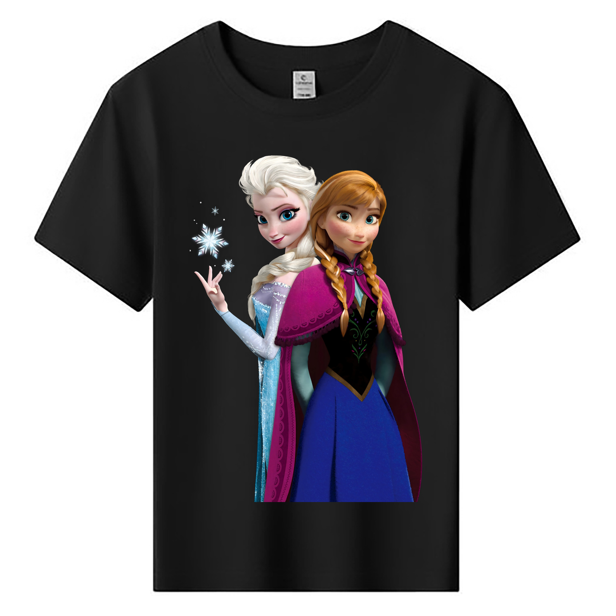 （画像用） アナと雪の女王 アンナ エルサ Frozen Anna Elsa 綿100％キッズTシャツ（フロントプリント）