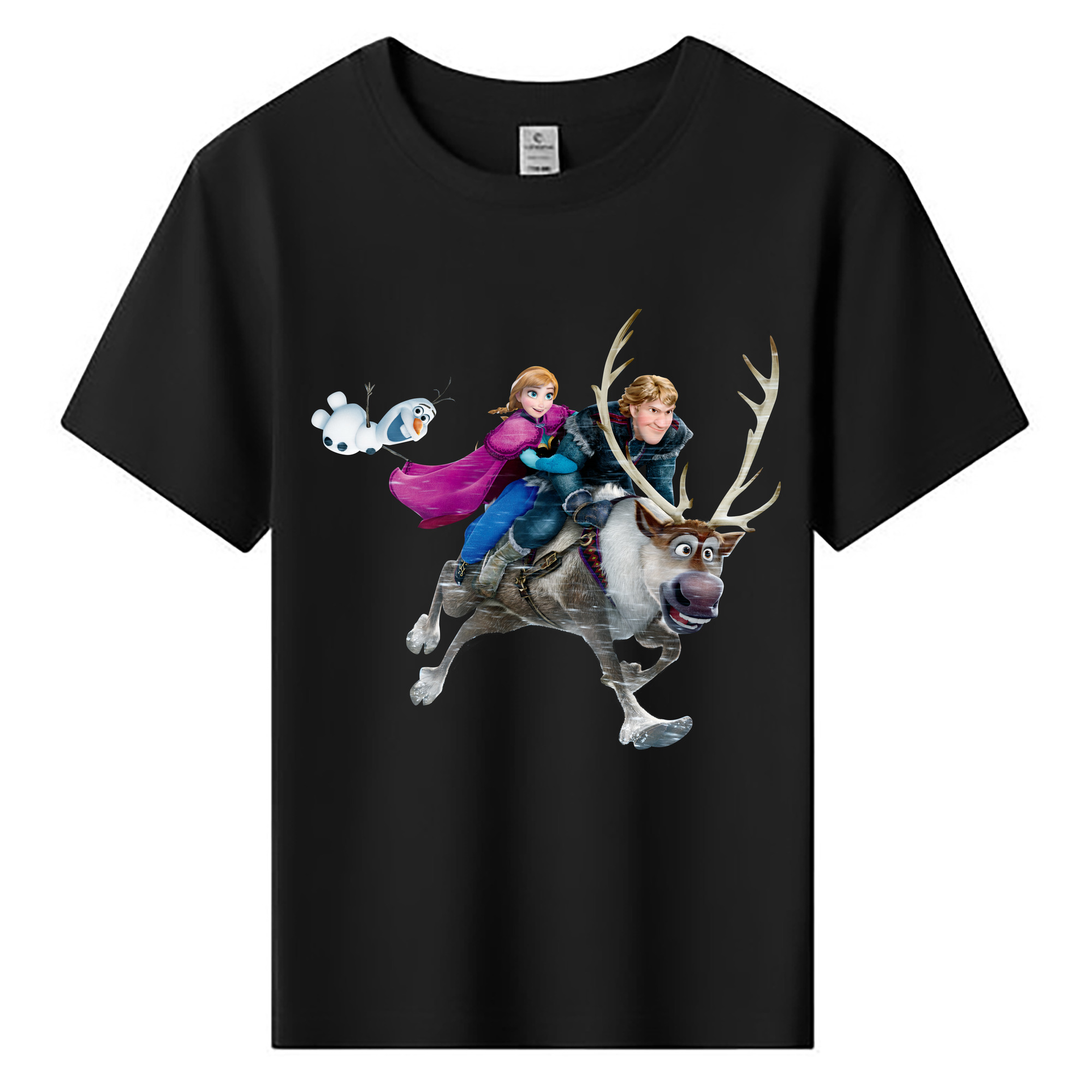 （画像用） アナと雪の女王 アンナ エルサ Frozen Anna Elsa 綿100％キッズTシャツ（フロントプリント）