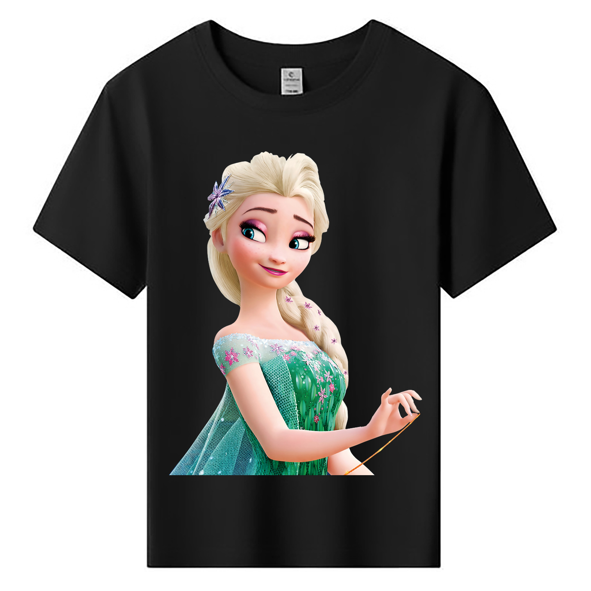 （画像用） アナと雪の女王 アンナ エルサ Frozen Anna Elsa 綿100％キッズTシャツ（フロントプリント）