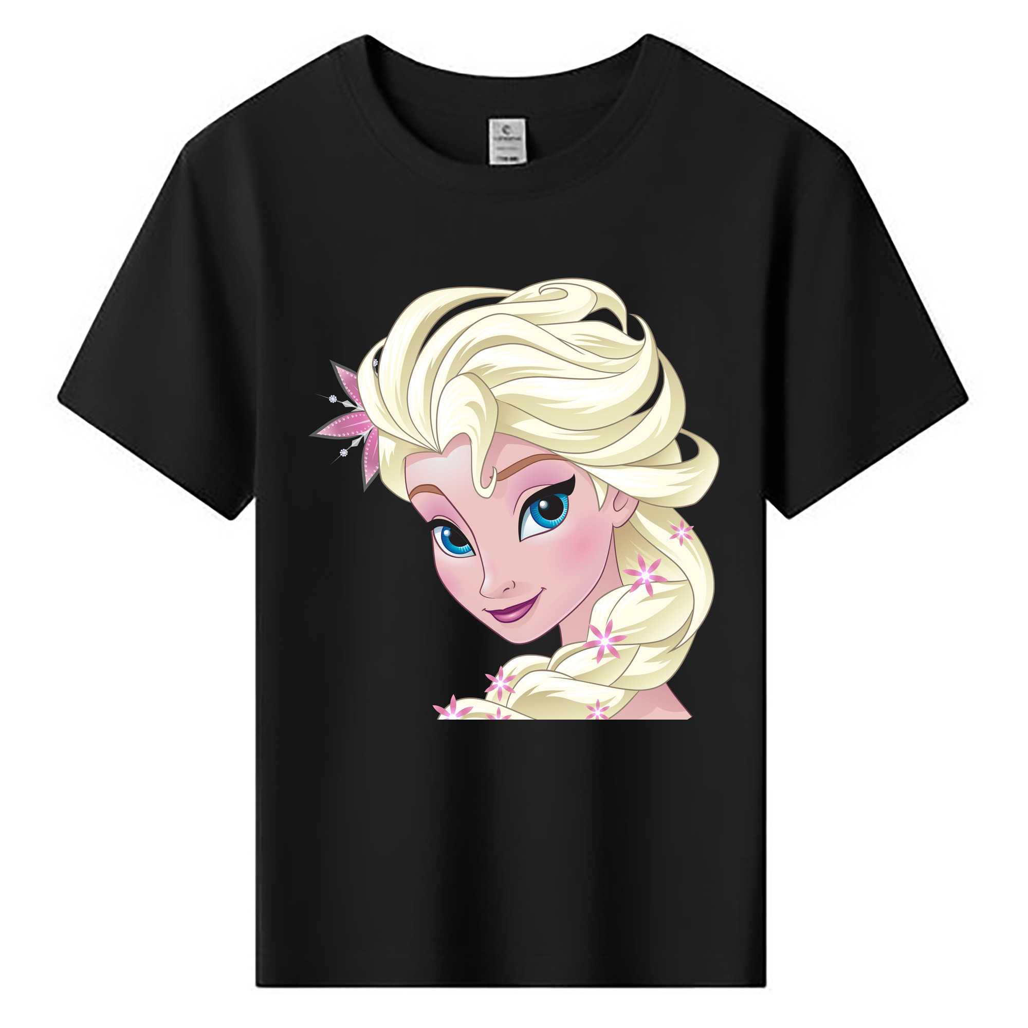 （画像用） アナと雪の女王 アンナ エルサ Frozen Anna Elsa 綿100％キッズTシャツ（フロントプリント）