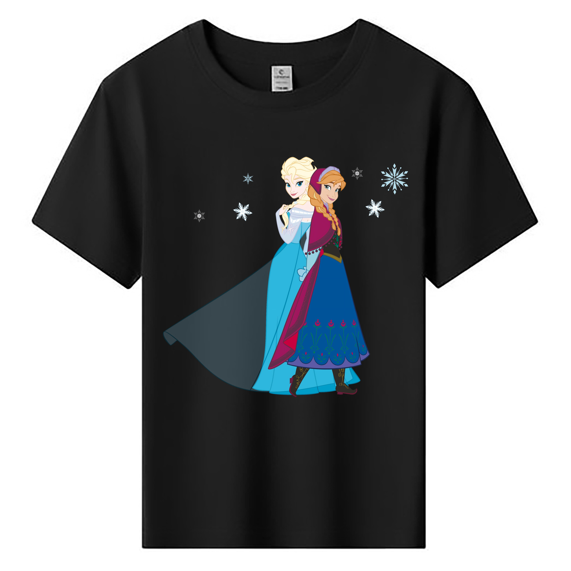 （画像用） アナと雪の女王 アンナ エルサ Frozen Anna Elsa 綿100％キッズTシャツ（フロントプリント）