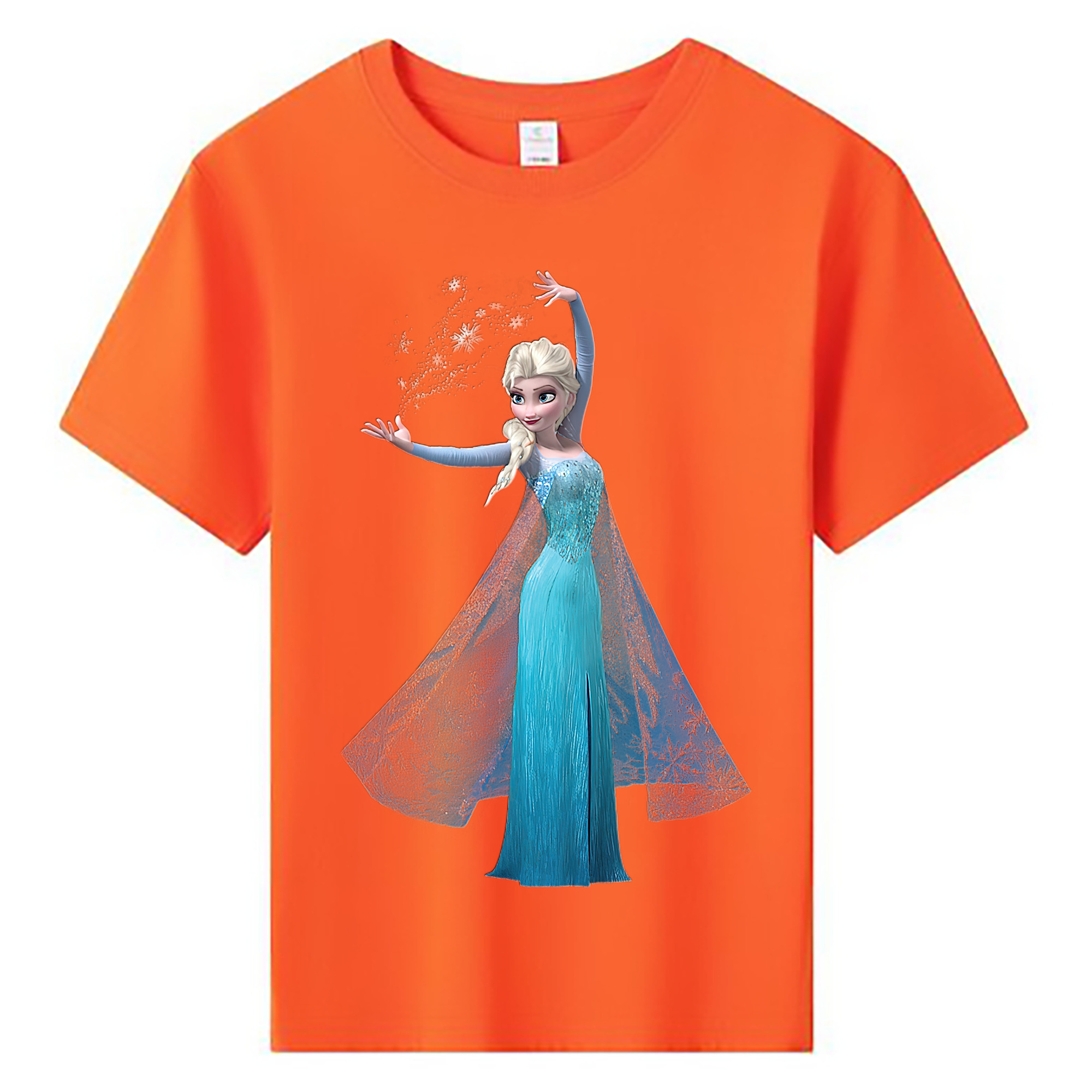 （画像用） アナと雪の女王 アンナ エルサ Frozen Anna Elsa 綿100％キッズTシャツ（フロントプリント）