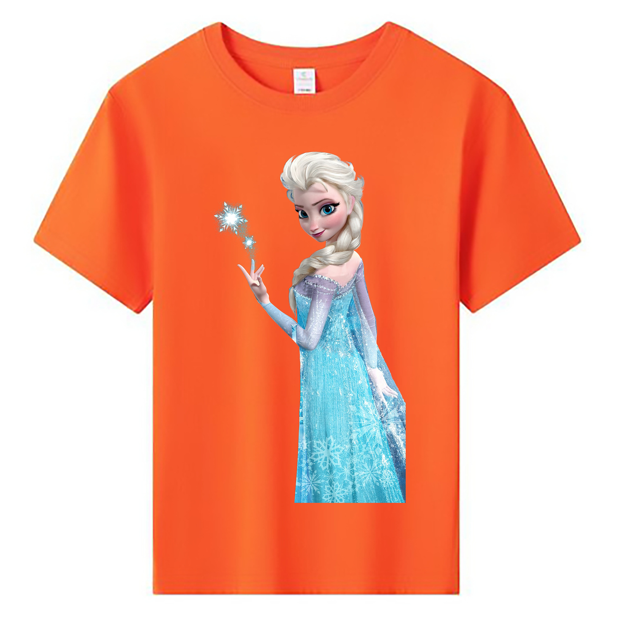 （画像用） アナと雪の女王 アンナ エルサ Frozen Anna Elsa 綿100％キッズTシャツ（フロントプリント）