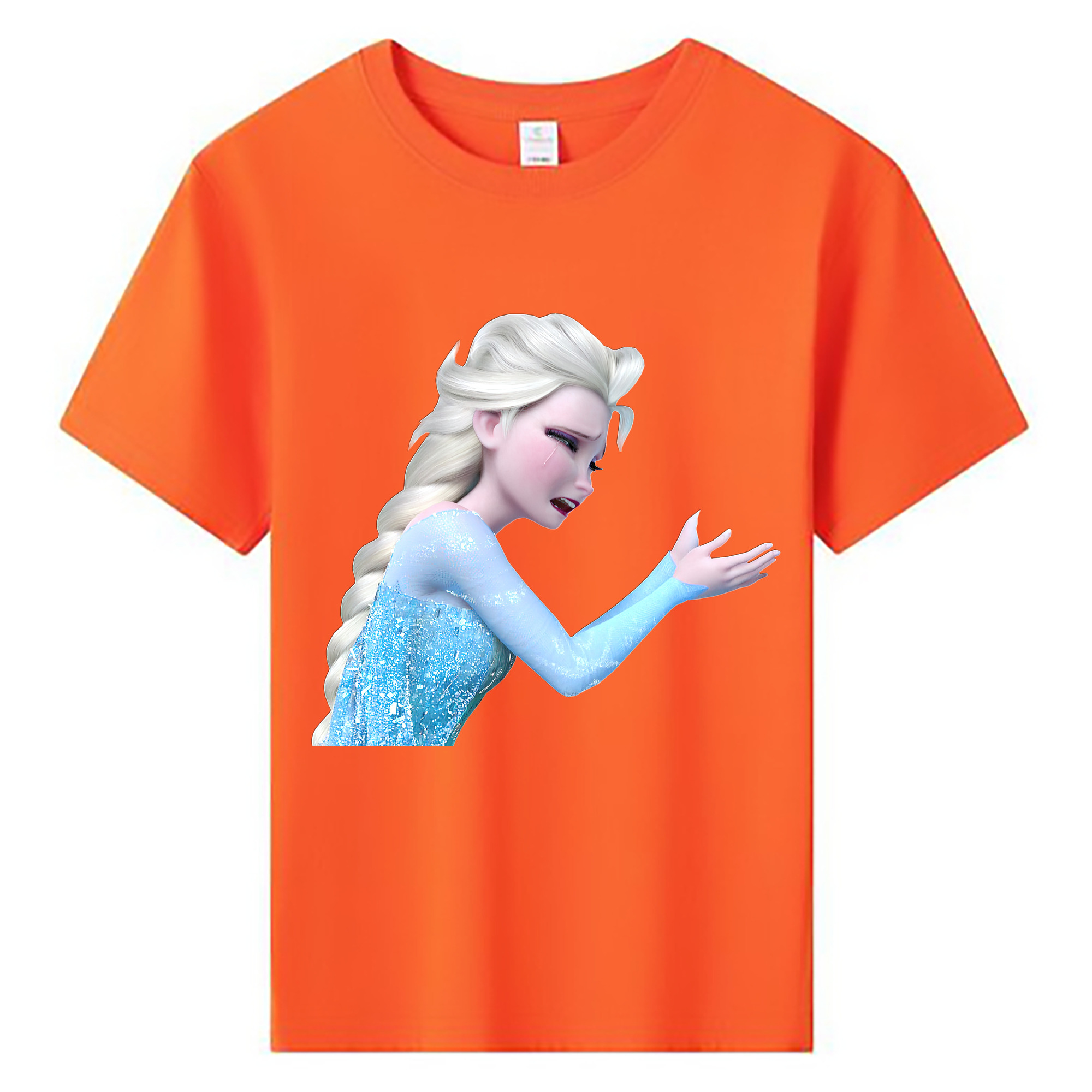 （画像用） アナと雪の女王 アンナ エルサ Frozen Anna Elsa 綿100％キッズTシャツ（フロントプリント）