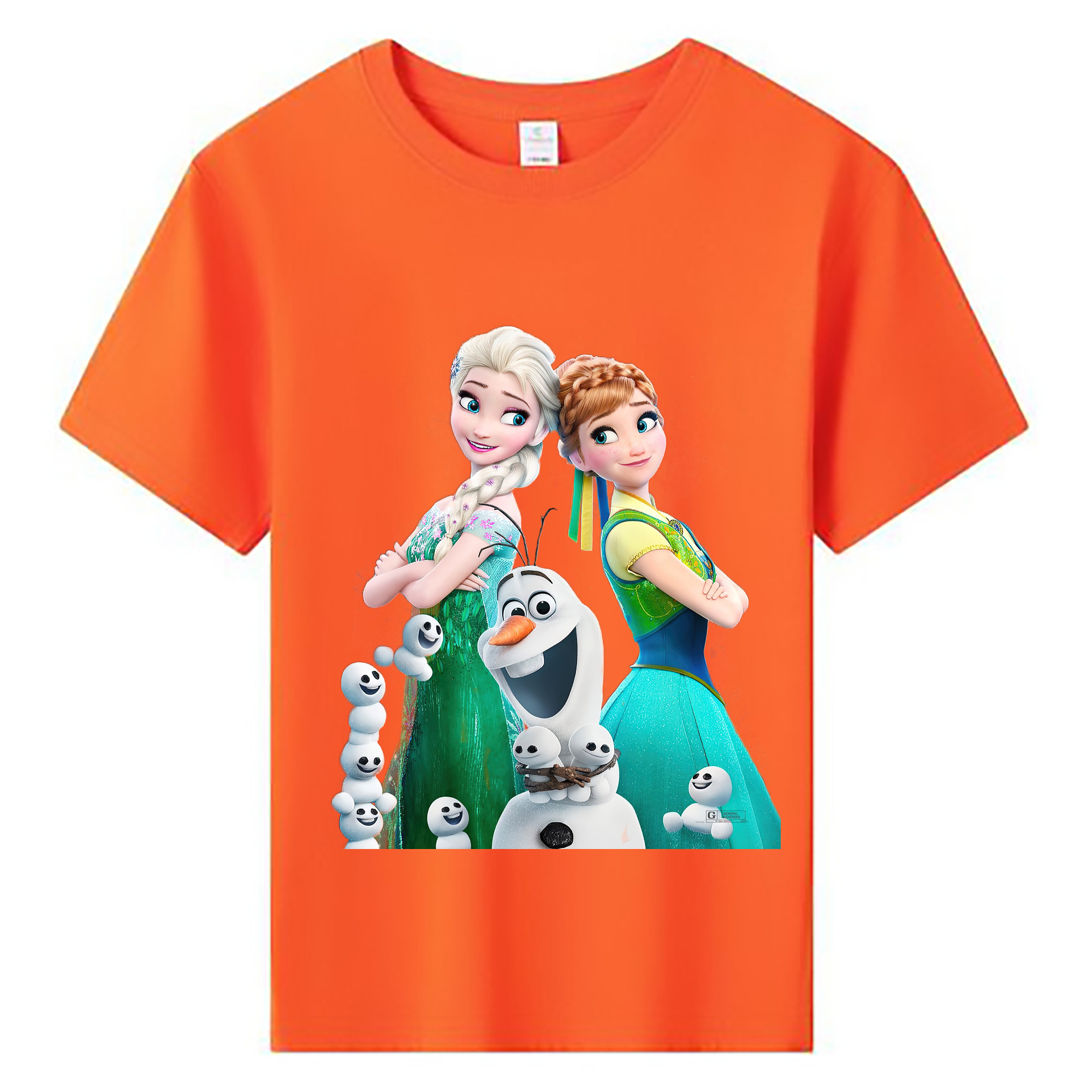 （画像用） アナと雪の女王 アンナ エルサ Frozen Anna Elsa 綿100％キッズTシャツ（フロントプリント）