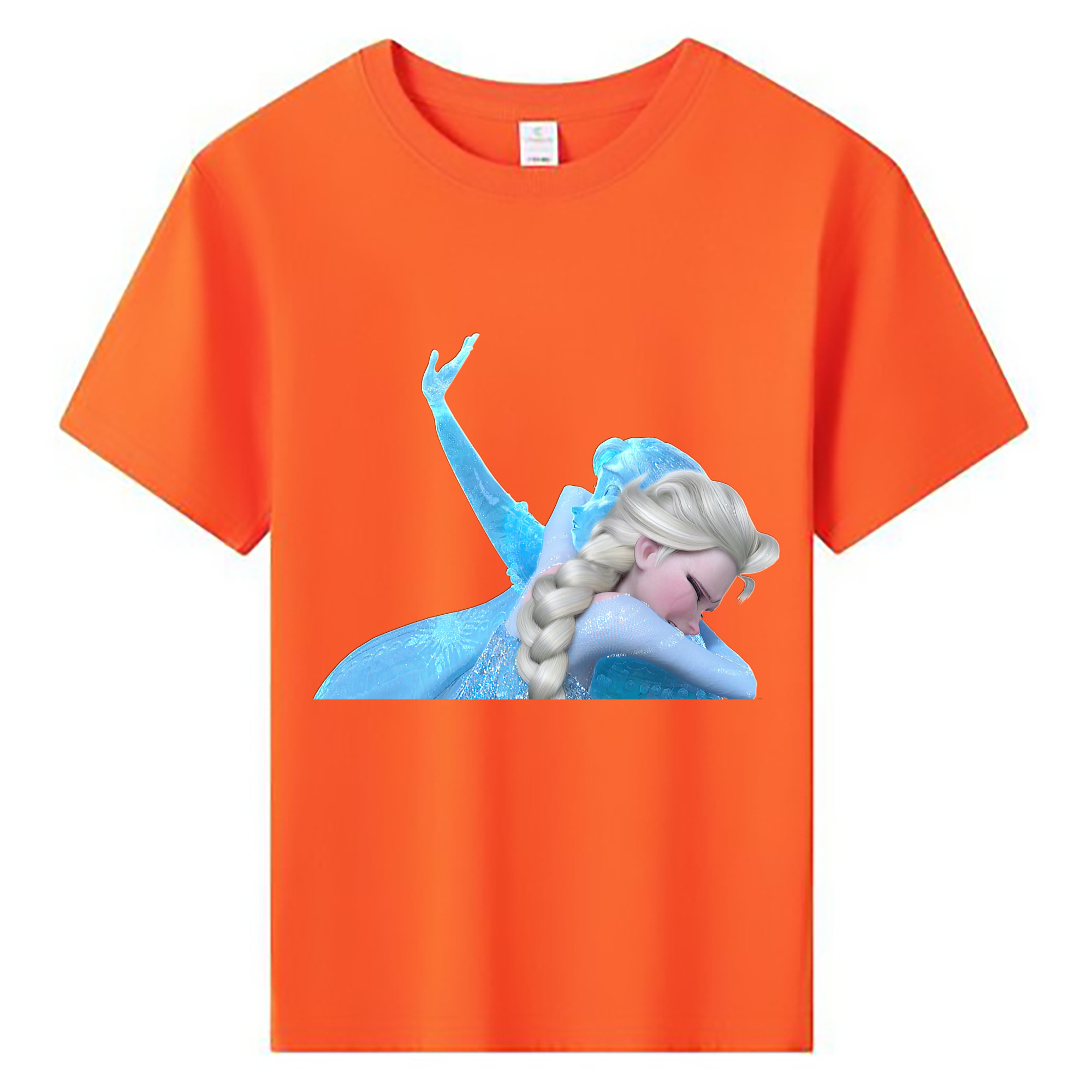 （画像用） アナと雪の女王 アンナ エルサ Frozen Anna Elsa 綿100％キッズTシャツ（フロントプリント）