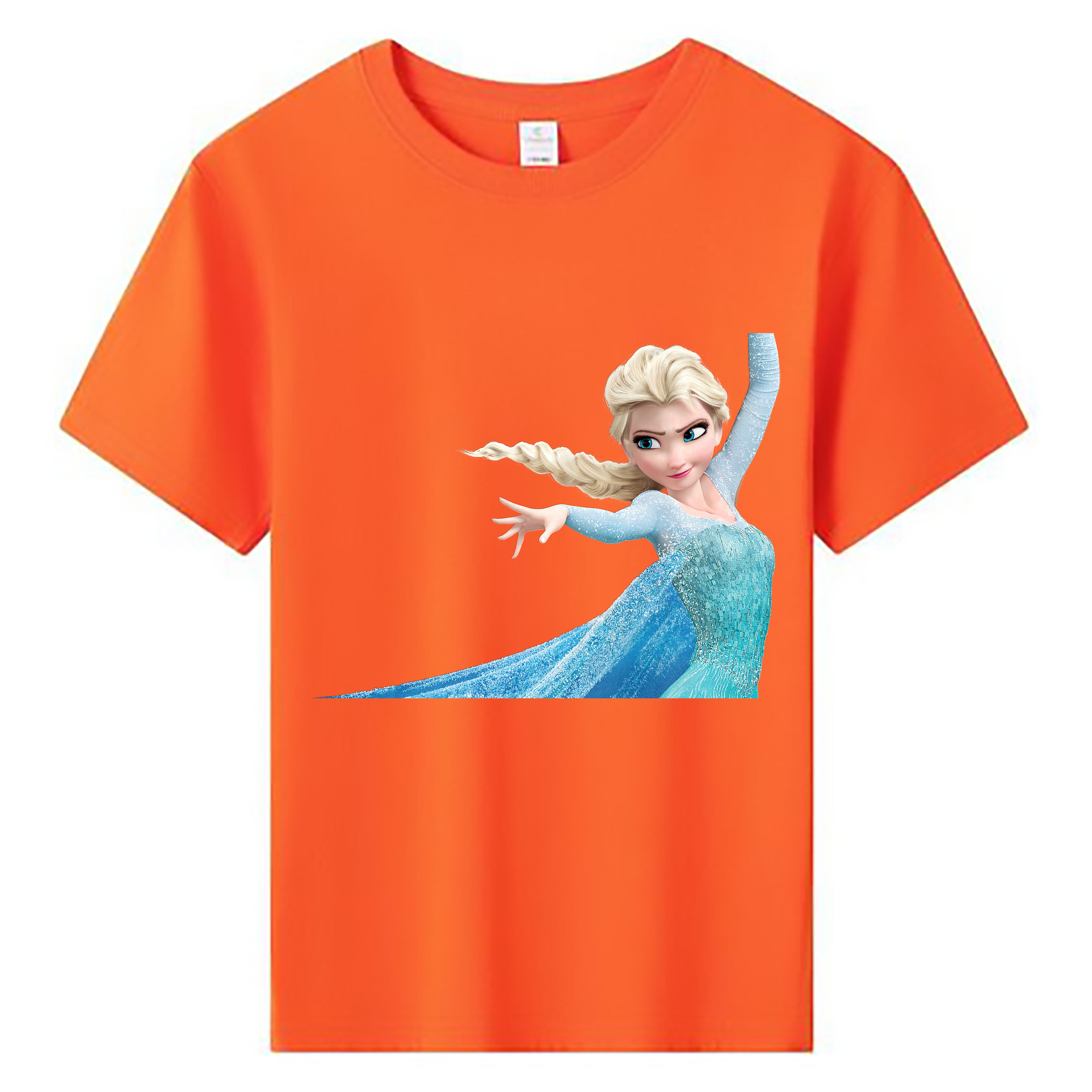 （画像用） アナと雪の女王 アンナ エルサ Frozen Anna Elsa 綿100％キッズTシャツ（フロントプリント）