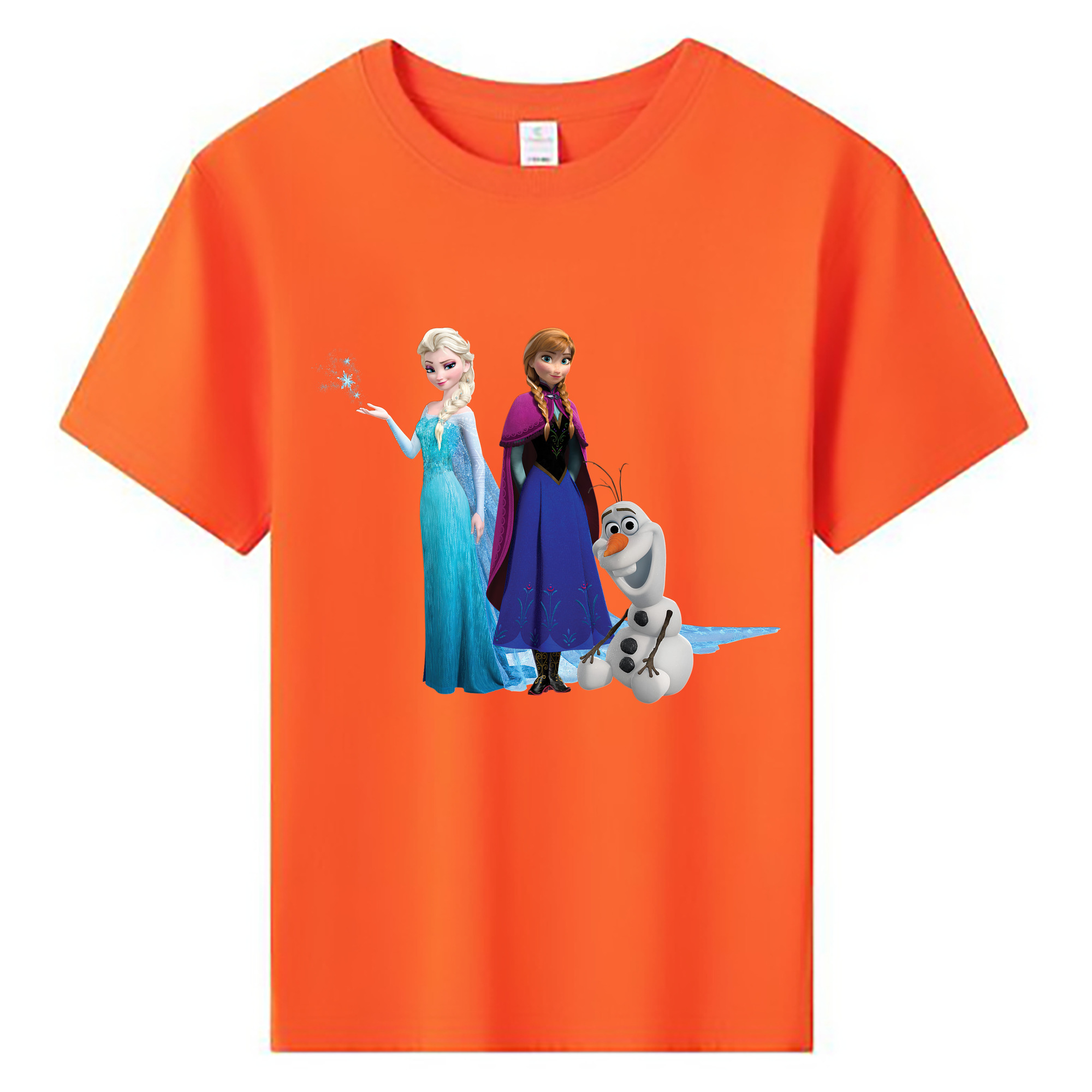 （画像用） アナと雪の女王 アンナ エルサ Frozen Anna Elsa 綿100％キッズTシャツ（フロントプリント）