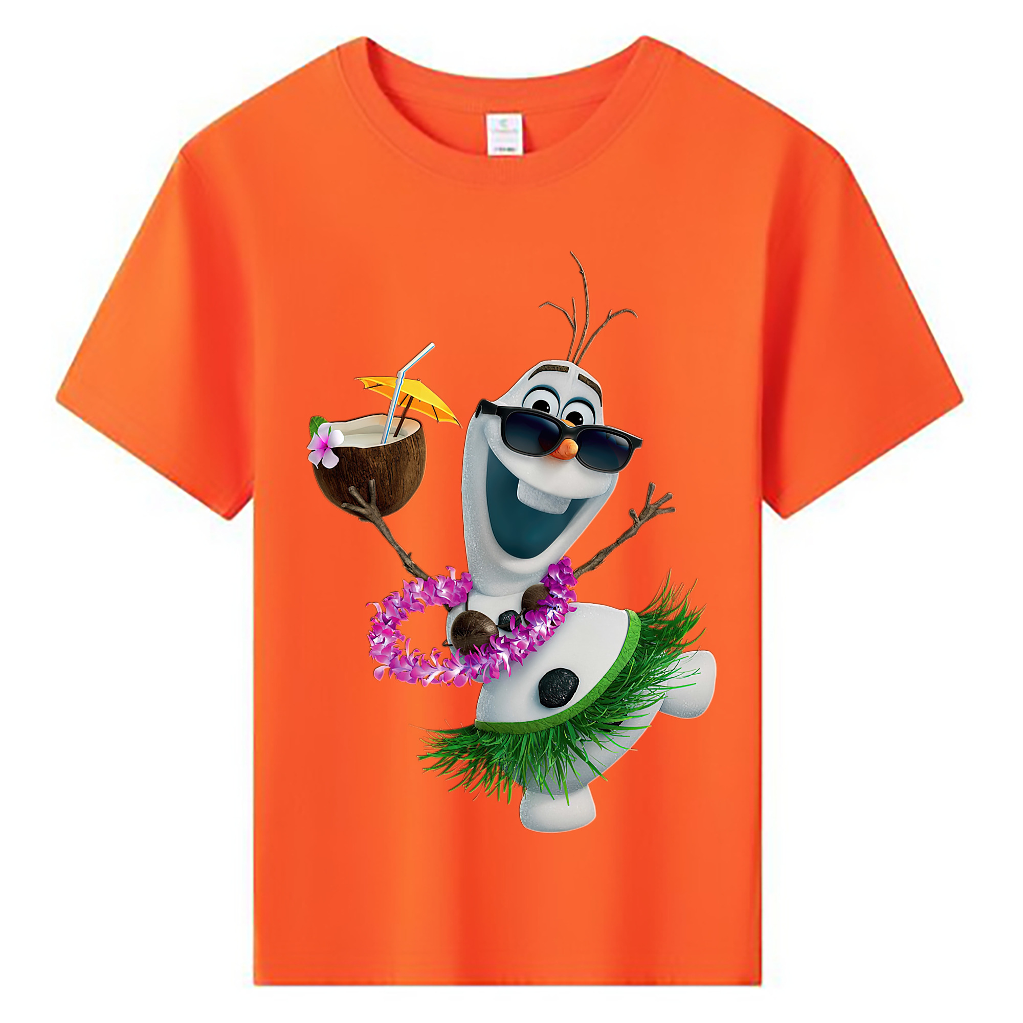 （画像用） アナと雪の女王 アンナ エルサ Frozen Anna Elsa 綿100％キッズTシャツ（フロントプリント）