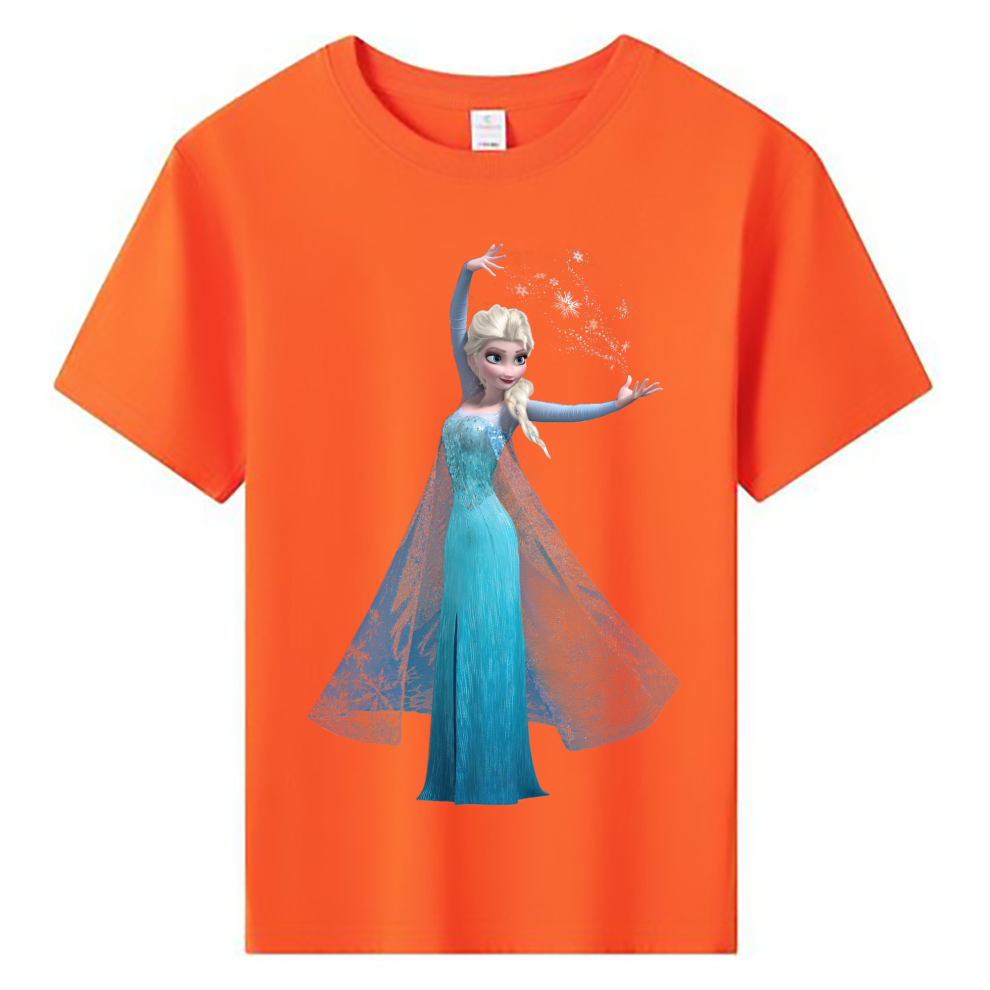 （画像用） アナと雪の女王 アンナ エルサ Frozen Anna Elsa 綿100％キッズTシャツ（フロントプリント）
