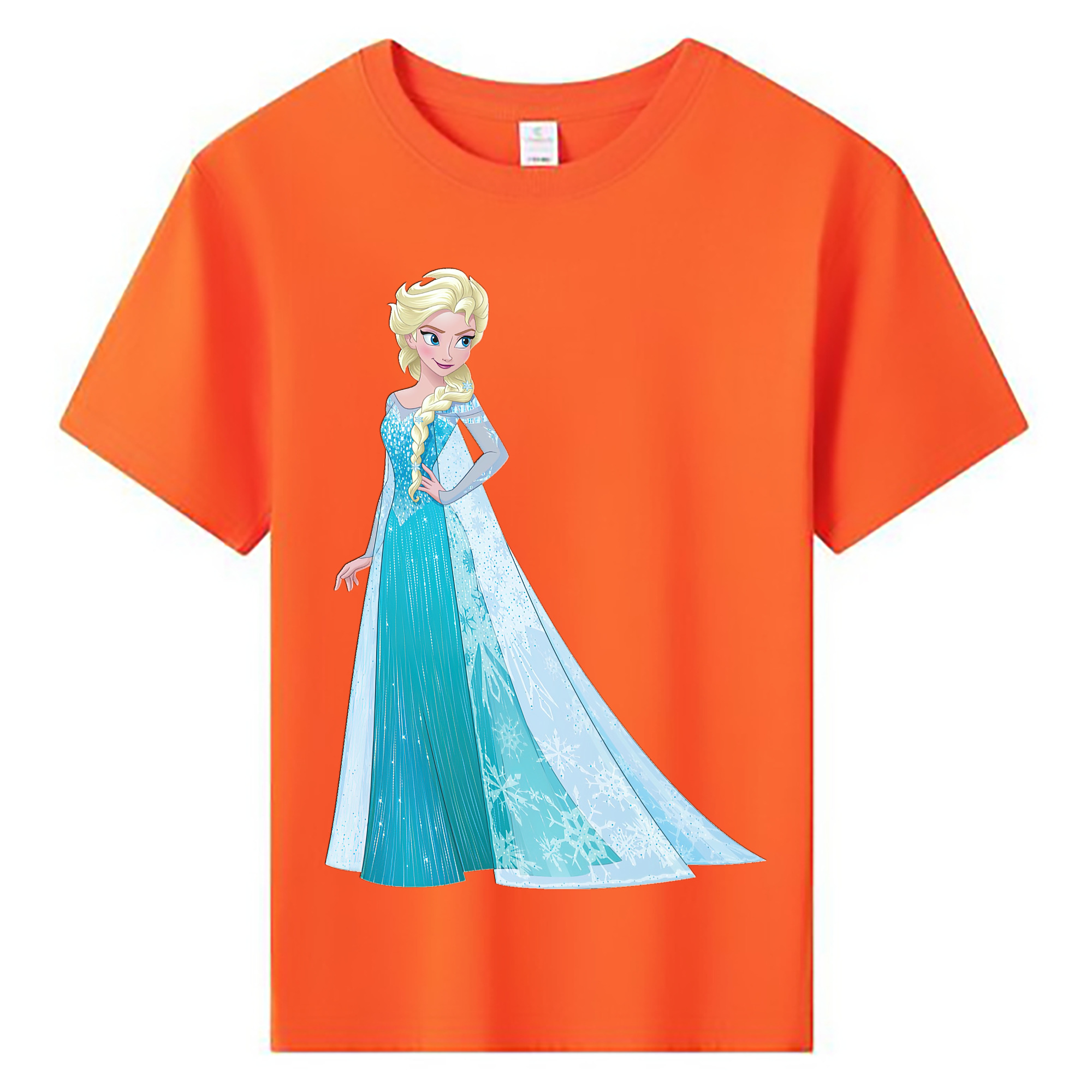 （画像用） アナと雪の女王 アンナ エルサ Frozen Anna Elsa 綿100％キッズTシャツ（フロントプリント）