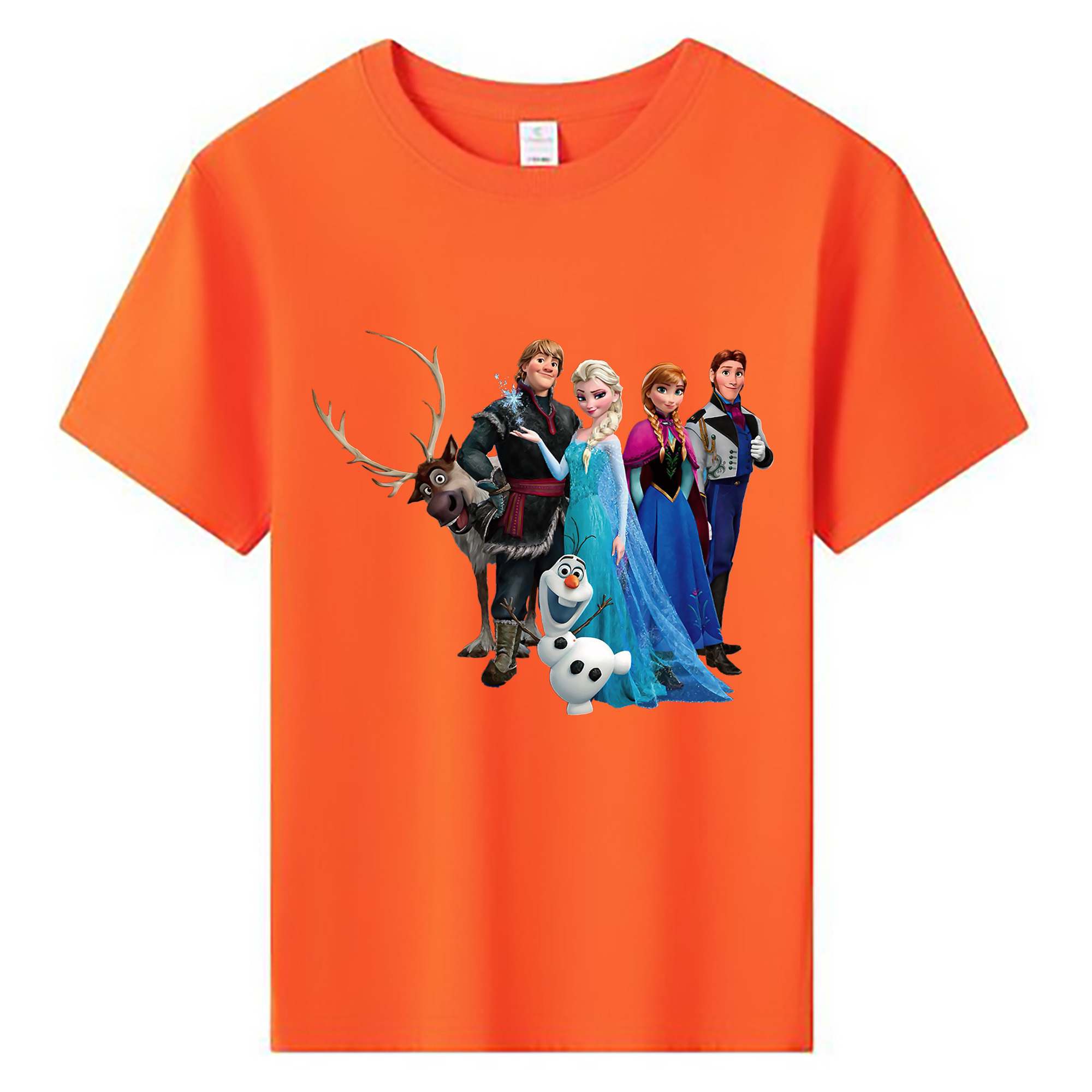（画像用） アナと雪の女王 アンナ エルサ Frozen Anna Elsa 綿100％キッズTシャツ（フロントプリント）