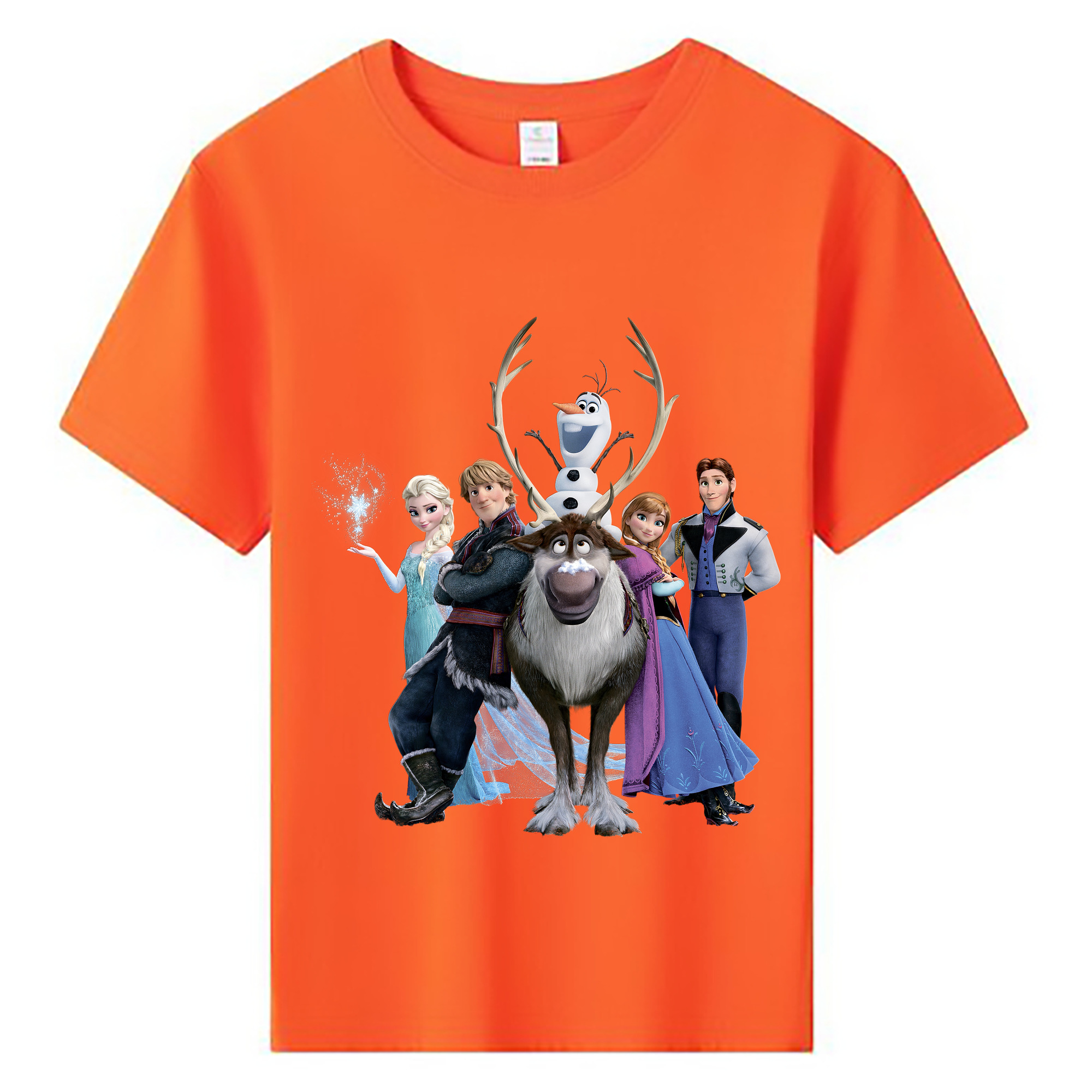 （画像用） アナと雪の女王 アンナ エルサ Frozen Anna Elsa 綿100％キッズTシャツ（フロントプリント）