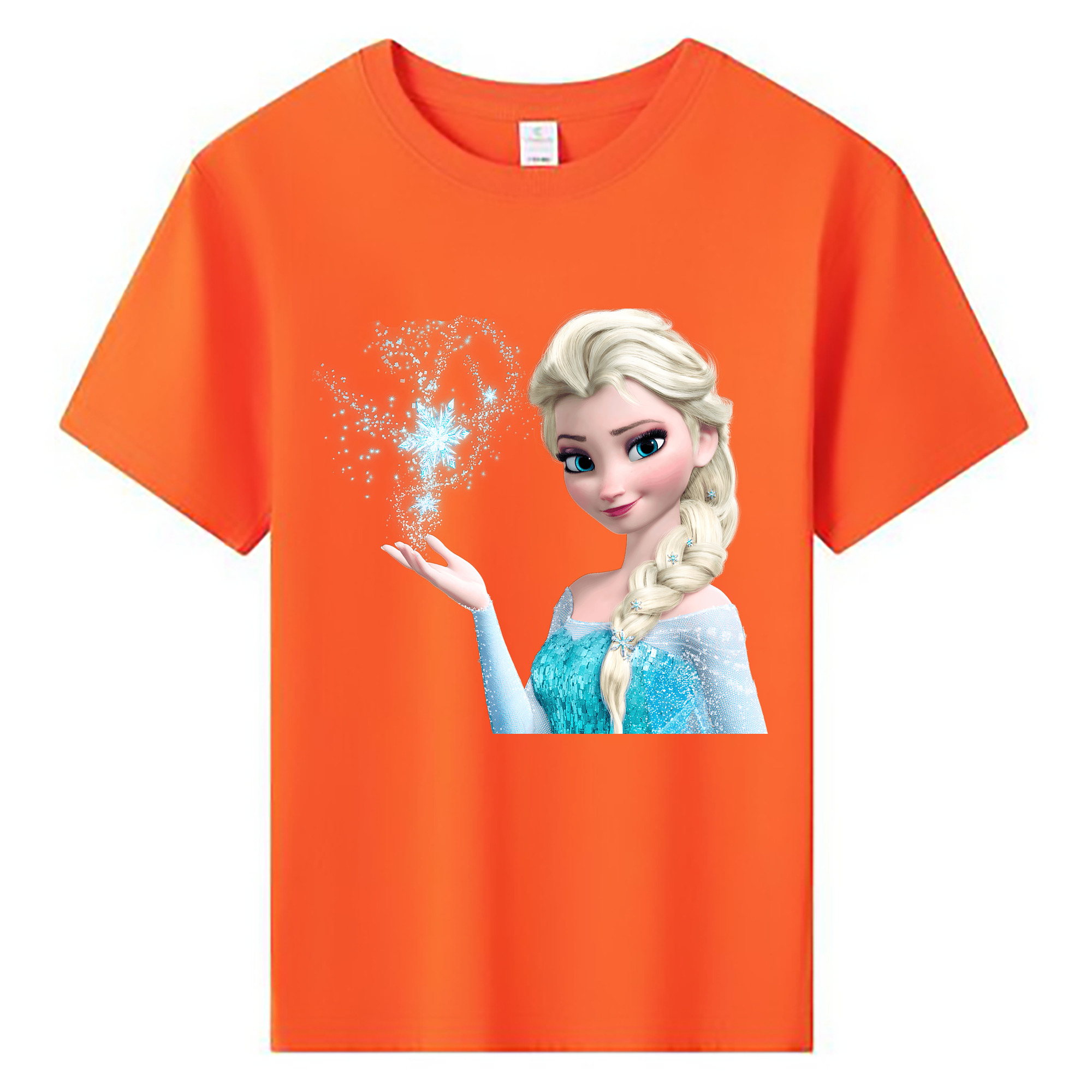 （画像用） アナと雪の女王 アンナ エルサ Frozen Anna Elsa 綿100％キッズTシャツ（フロントプリント）