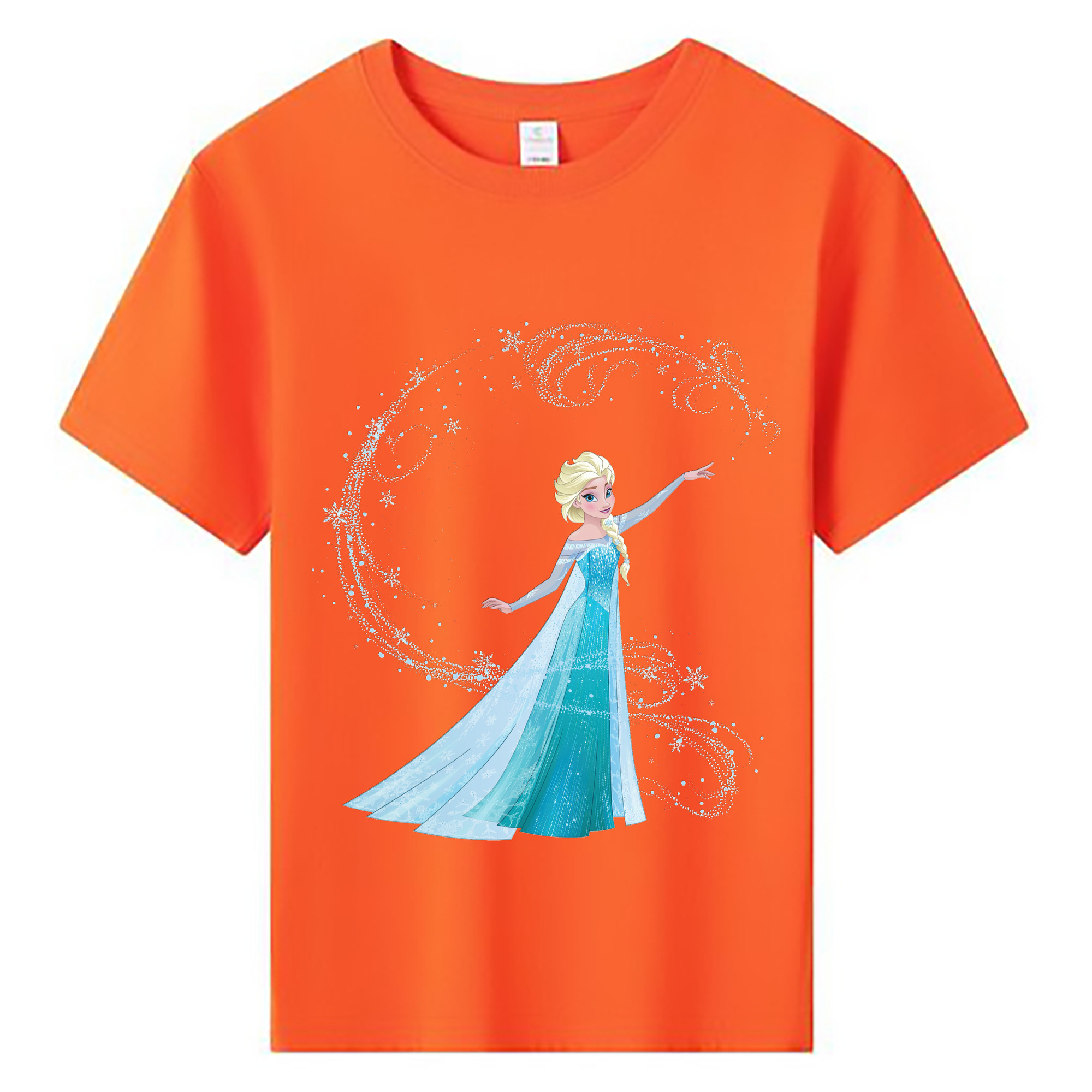 （画像用） アナと雪の女王 アンナ エルサ Frozen Anna Elsa 綿100％キッズTシャツ（フロントプリント）
