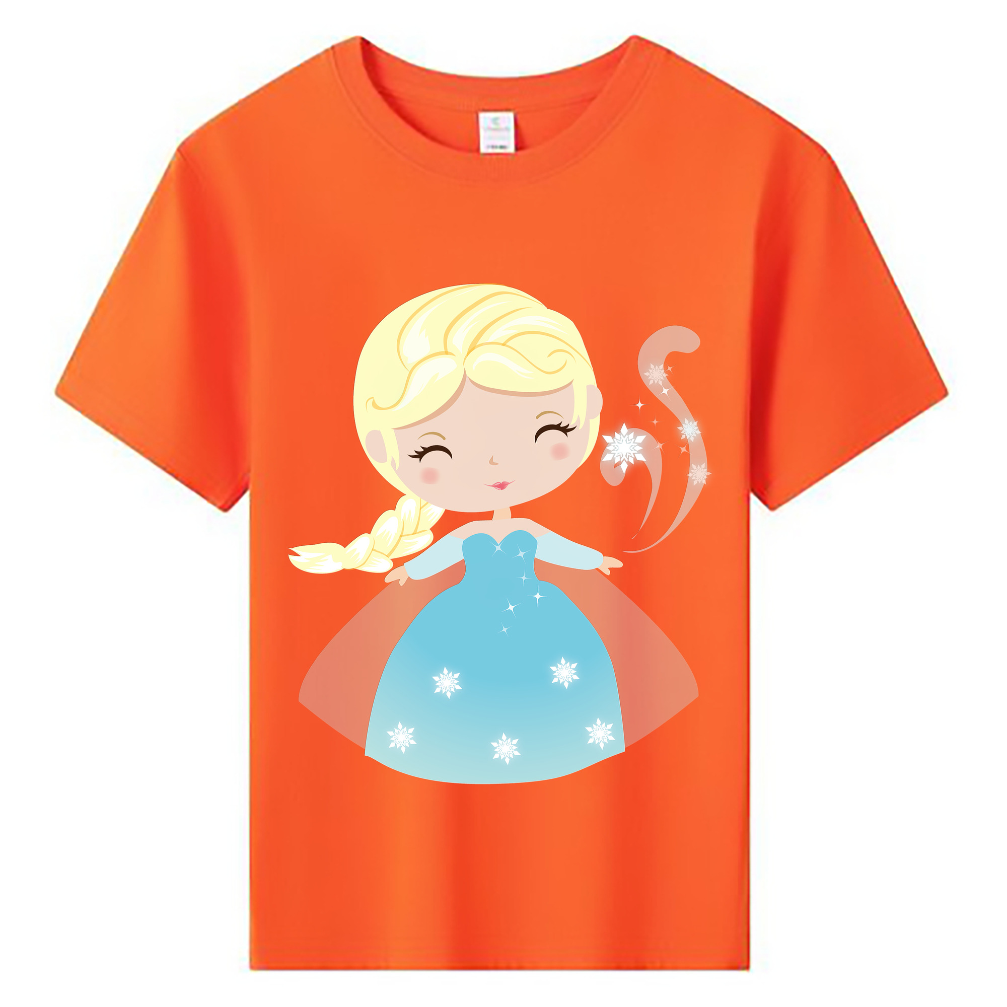 （画像用） アナと雪の女王 アンナ エルサ Frozen Anna Elsa 綿100％キッズTシャツ（フロントプリント）