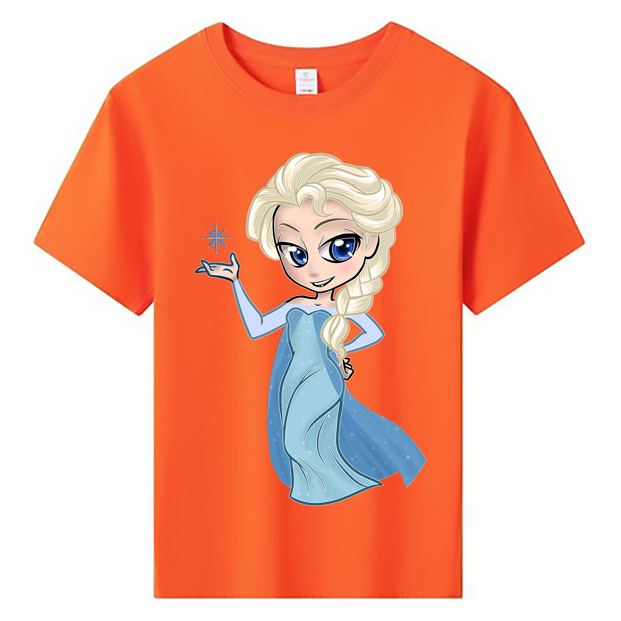 （画像用） アナと雪の女王 アンナ エルサ Frozen Anna Elsa 綿100％キッズTシャツ（フロントプリント）