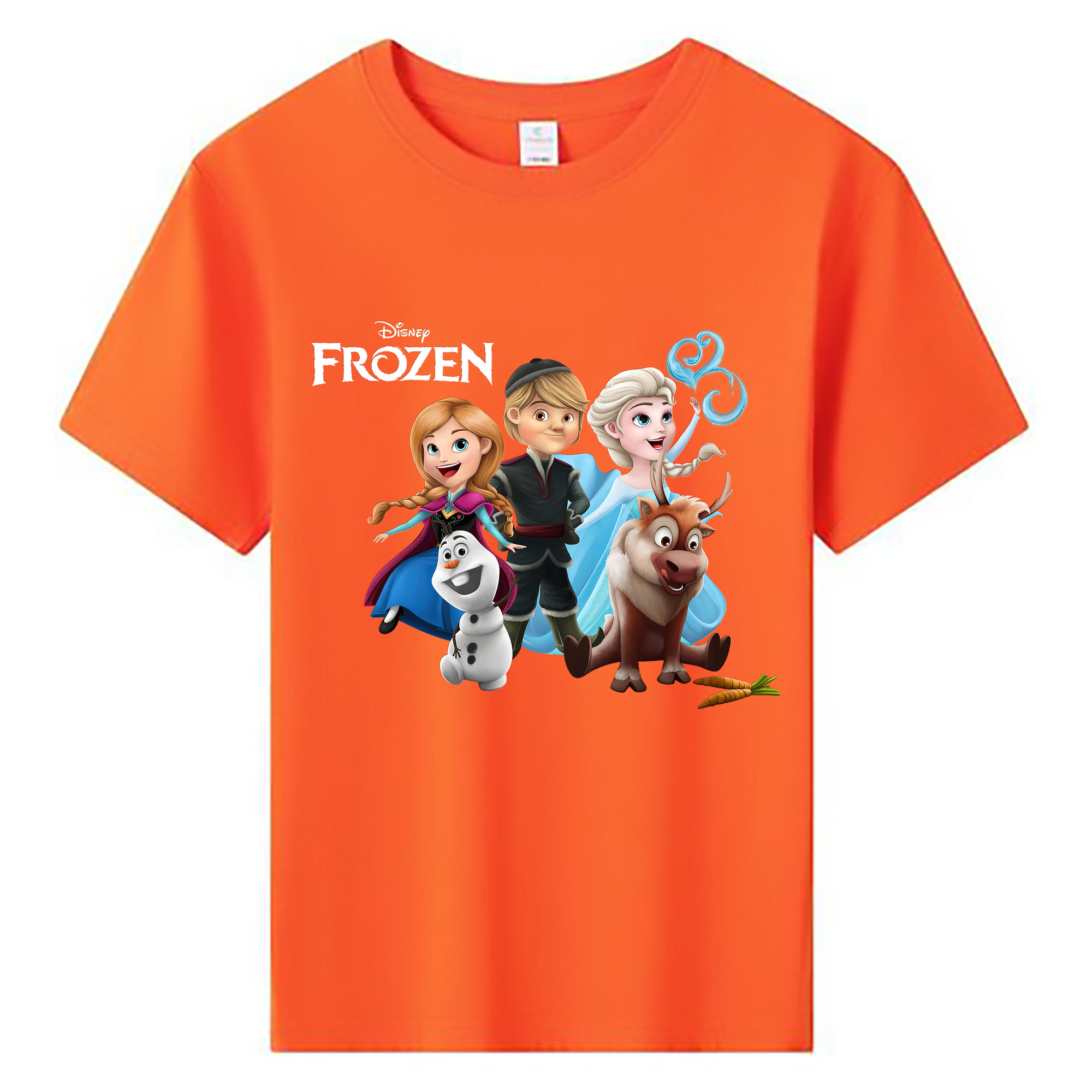 （画像用） アナと雪の女王 アンナ エルサ Frozen Anna Elsa 綿100％キッズTシャツ（フロントプリント）