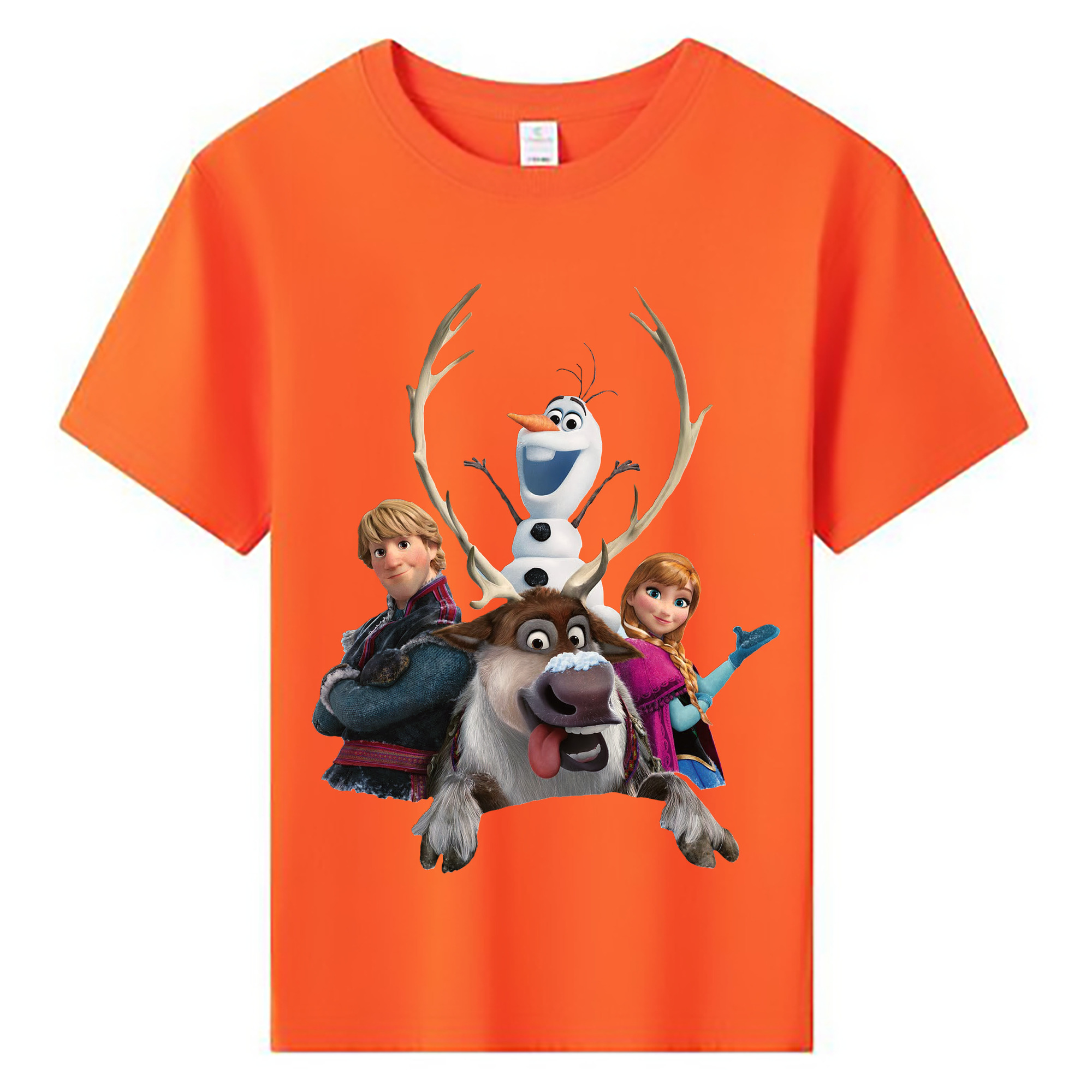 （画像用） アナと雪の女王 アンナ エルサ Frozen Anna Elsa 綿100％キッズTシャツ（フロントプリント）