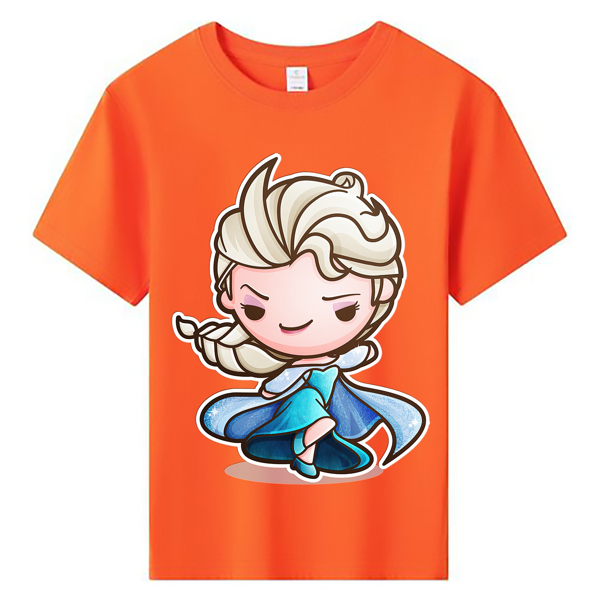 （画像用） アナと雪の女王 アンナ エルサ Frozen Anna Elsa 綿100％キッズTシャツ（フロントプリント）