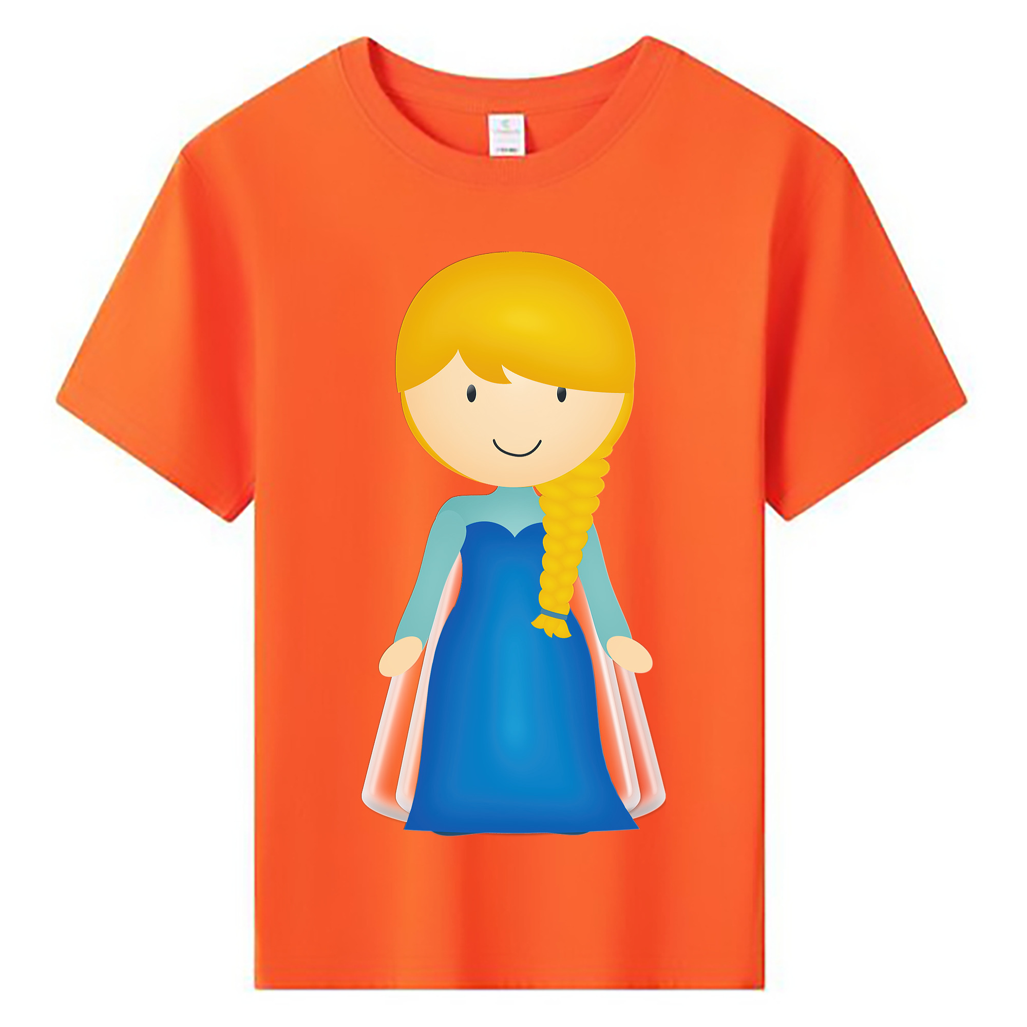 （画像用） アナと雪の女王 アンナ エルサ Frozen Anna Elsa 綿100％キッズTシャツ（フロントプリント）