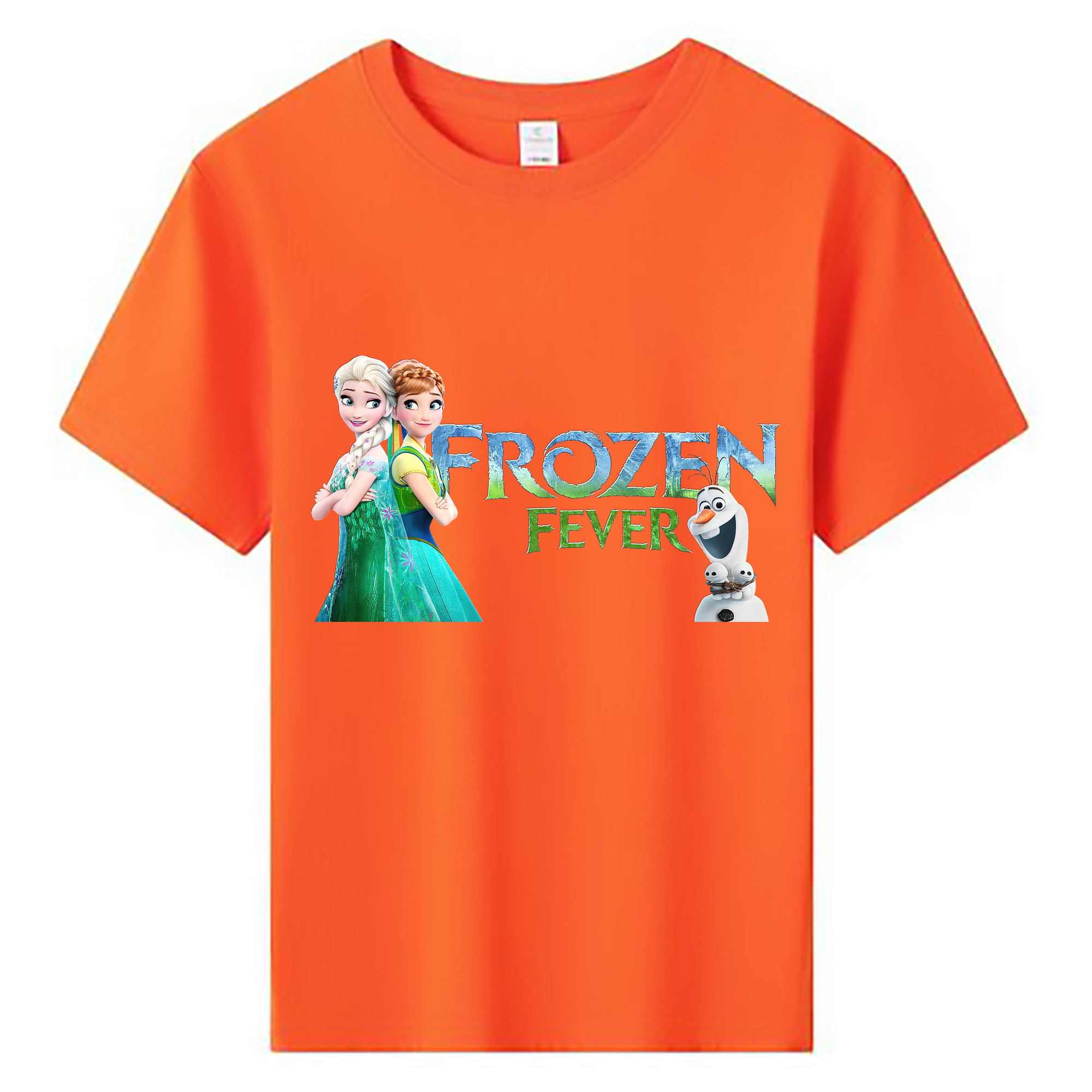 （画像用） アナと雪の女王 アンナ エルサ Frozen Anna Elsa 綿100％キッズTシャツ（フロントプリント）