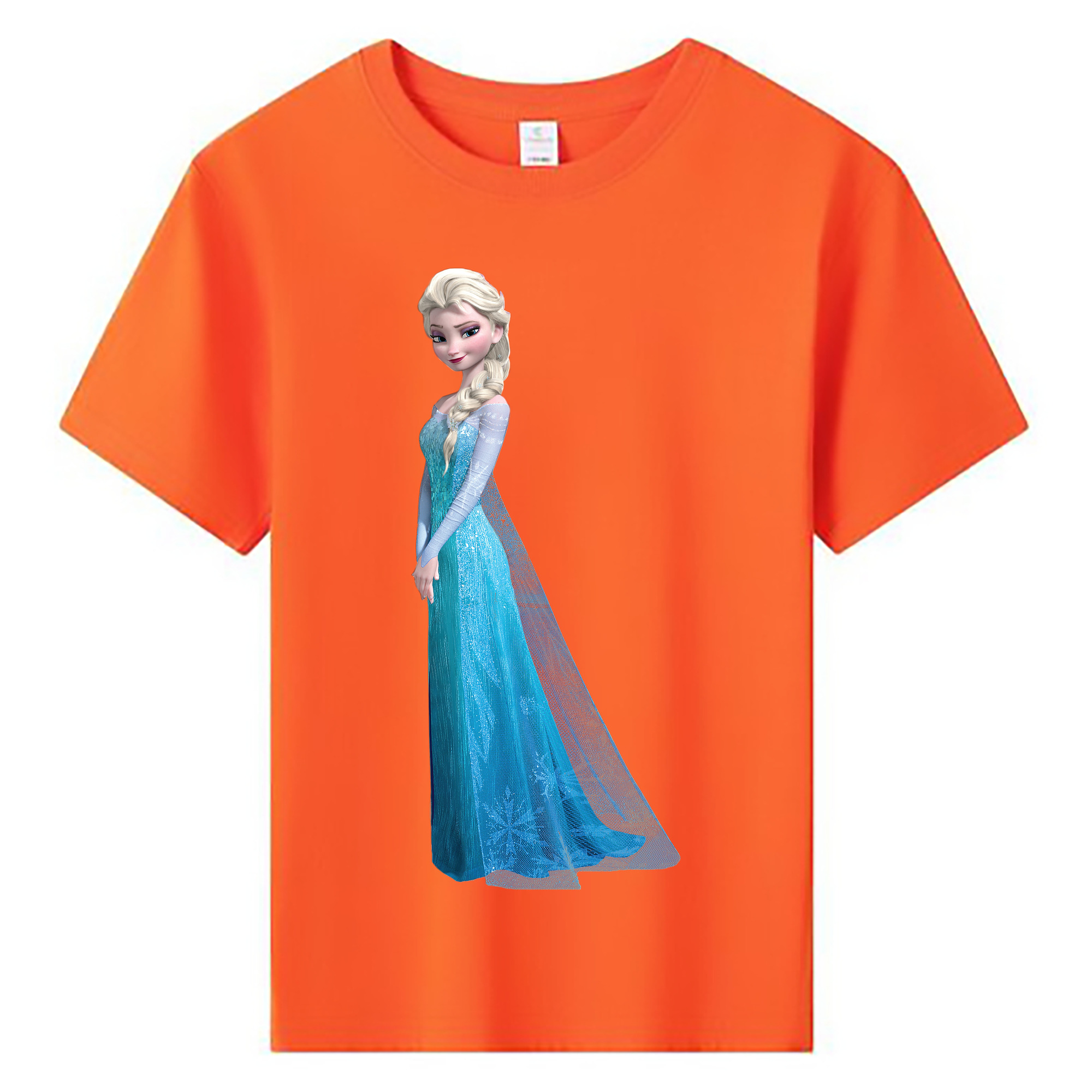 （画像用） アナと雪の女王 アンナ エルサ Frozen Anna Elsa 綿100％キッズTシャツ（フロントプリント）