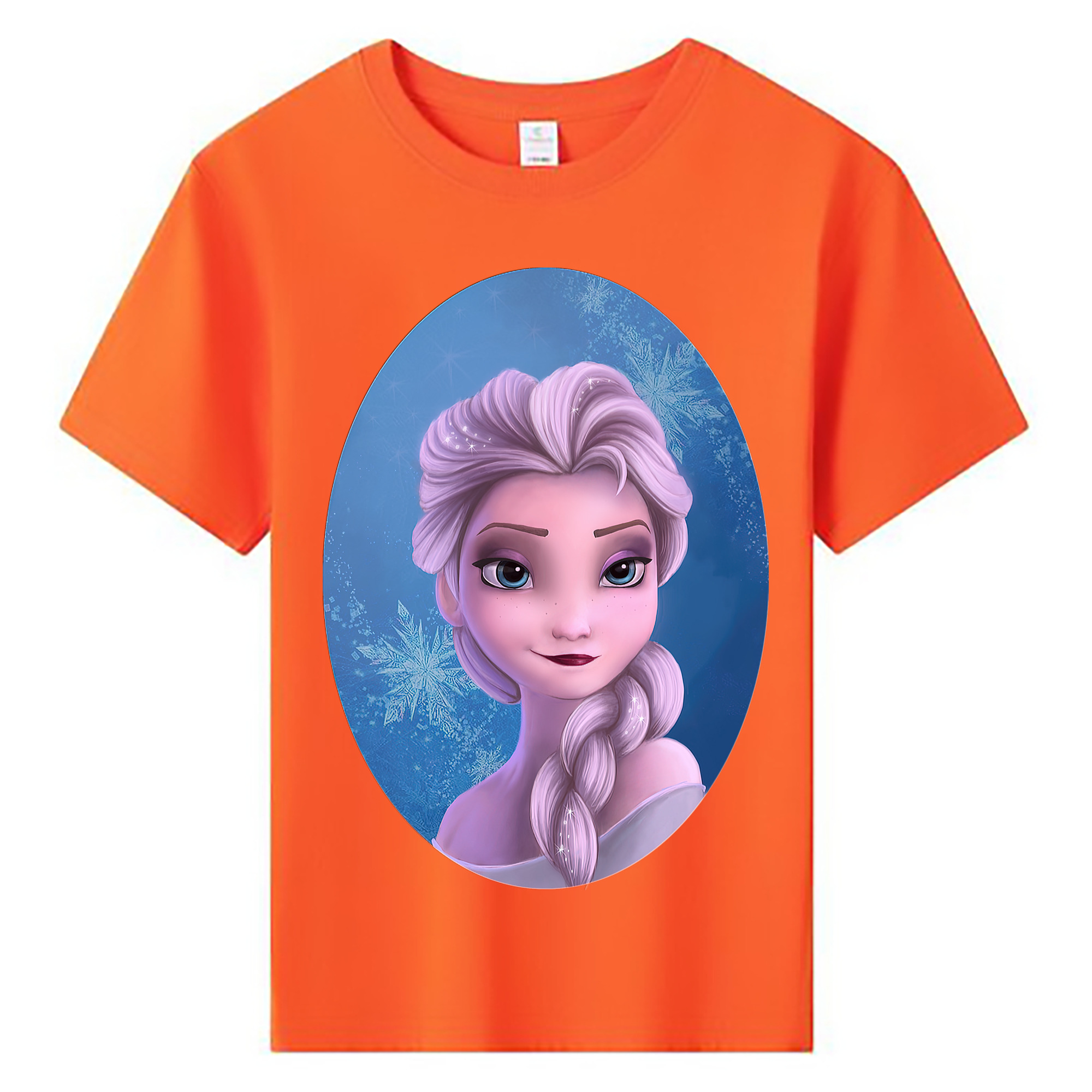 （画像用） アナと雪の女王 アンナ エルサ Frozen Anna Elsa 綿100％キッズTシャツ（フロントプリント）