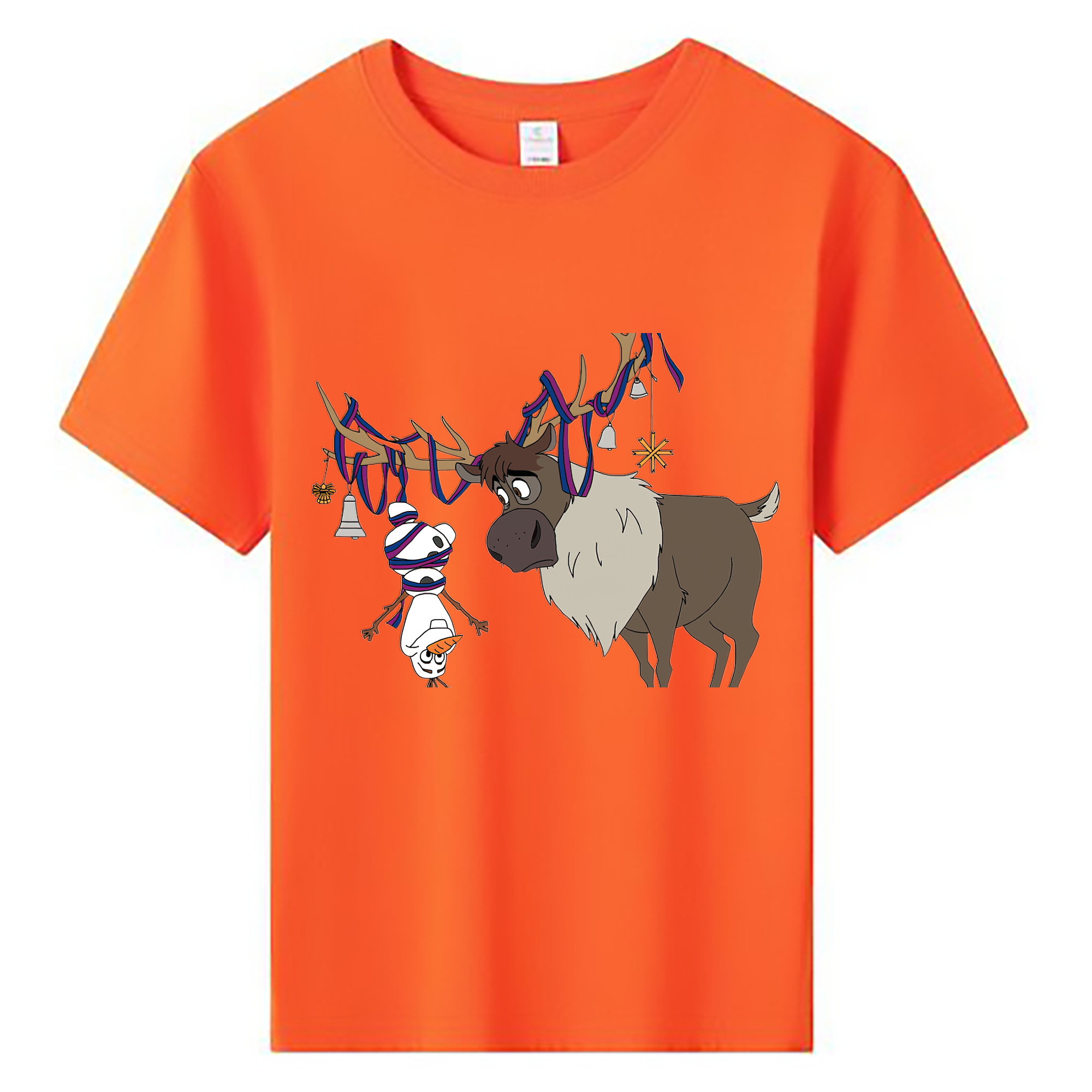 （画像用） アナと雪の女王 アンナ エルサ Frozen Anna Elsa 綿100％キッズTシャツ（フロントプリント）