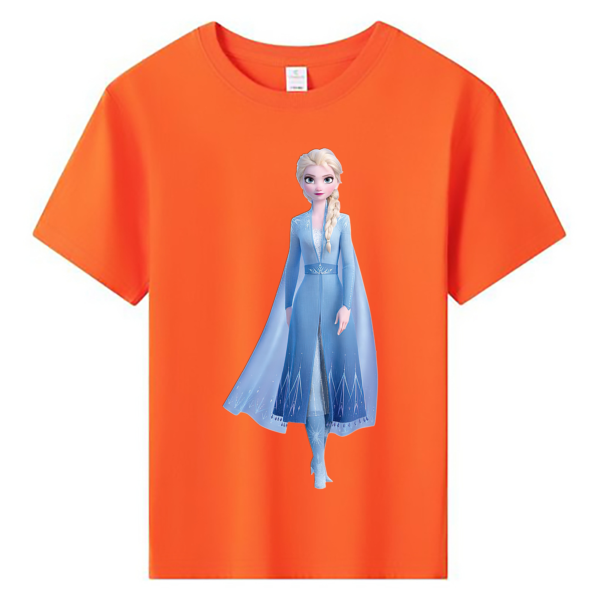 （画像用） アナと雪の女王 アンナ エルサ Frozen Anna Elsa 綿100％キッズTシャツ（フロントプリント）