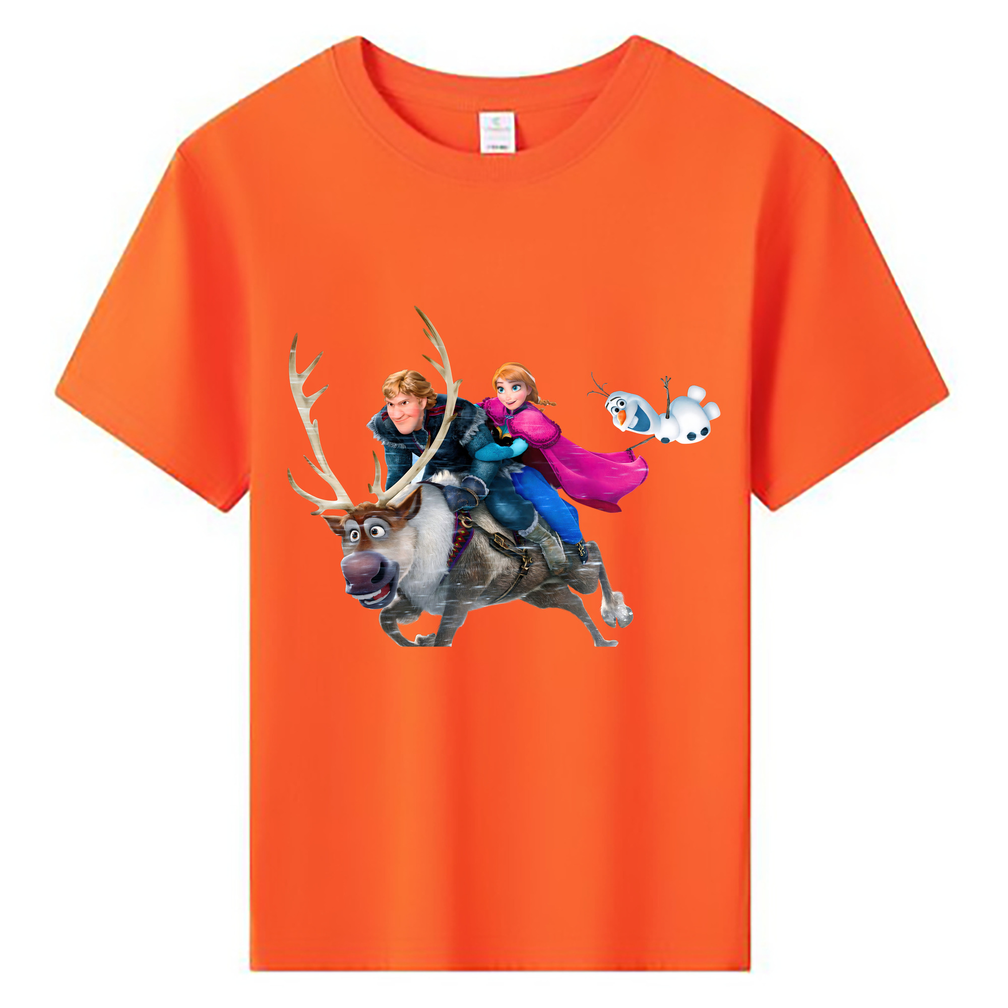 （画像用） アナと雪の女王 アンナ エルサ Frozen Anna Elsa 綿100％キッズTシャツ（フロントプリント）