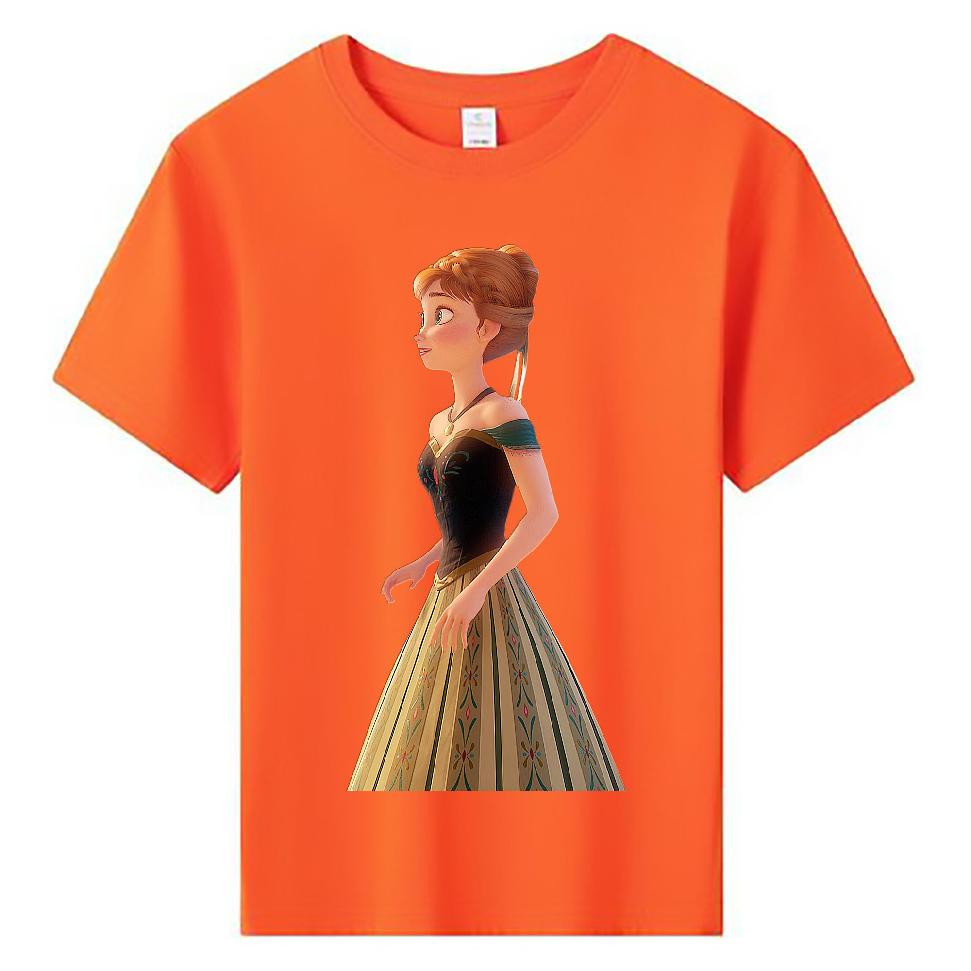（画像用） アナと雪の女王 アンナ エルサ Frozen Anna Elsa 綿100％キッズTシャツ（フロントプリント）