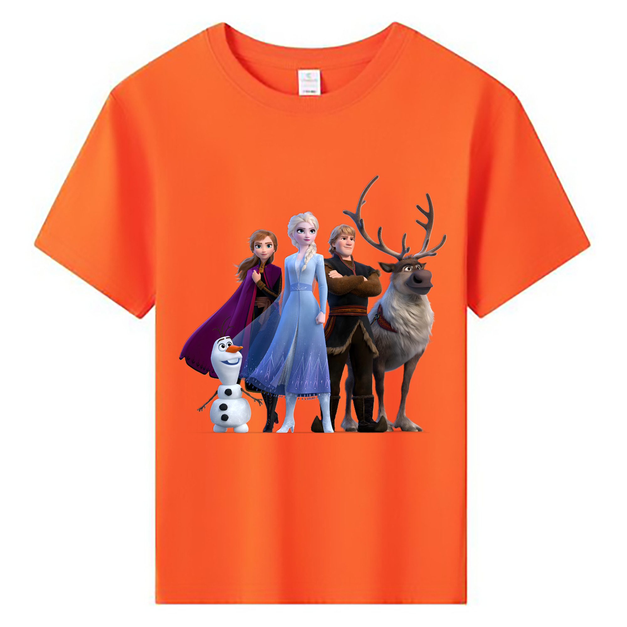 （画像用） アナと雪の女王 アンナ エルサ Frozen Anna Elsa 綿100％キッズTシャツ（フロントプリント）